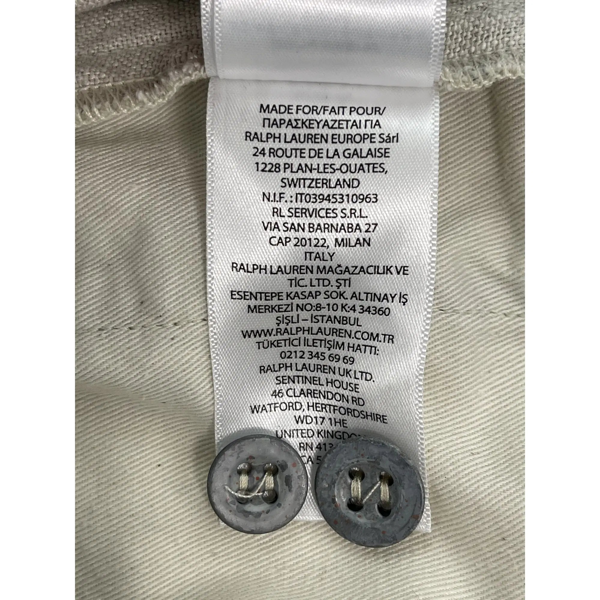 Shorts en lin à motifs Indigo Ralph Lauren RRL Double RL