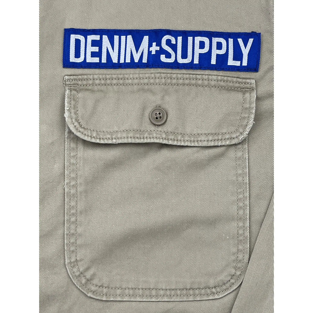 Denim & Supply Ralph Lauren Patched Military Shirt with Iconic Flag (Vintage)