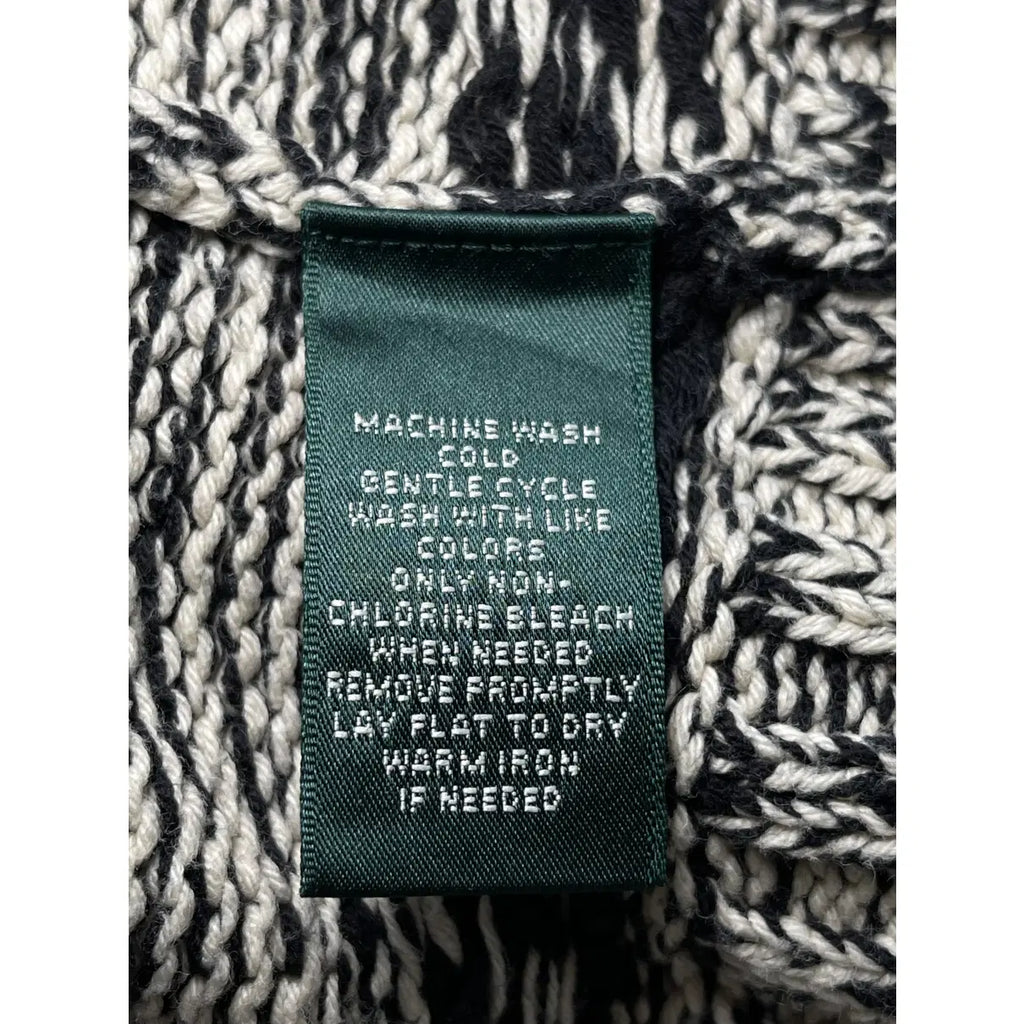 Lauren Ralph Lauren Skifahrer-Strickjacke mit durchgehendem Reißverschluss aus Baumwollmischung