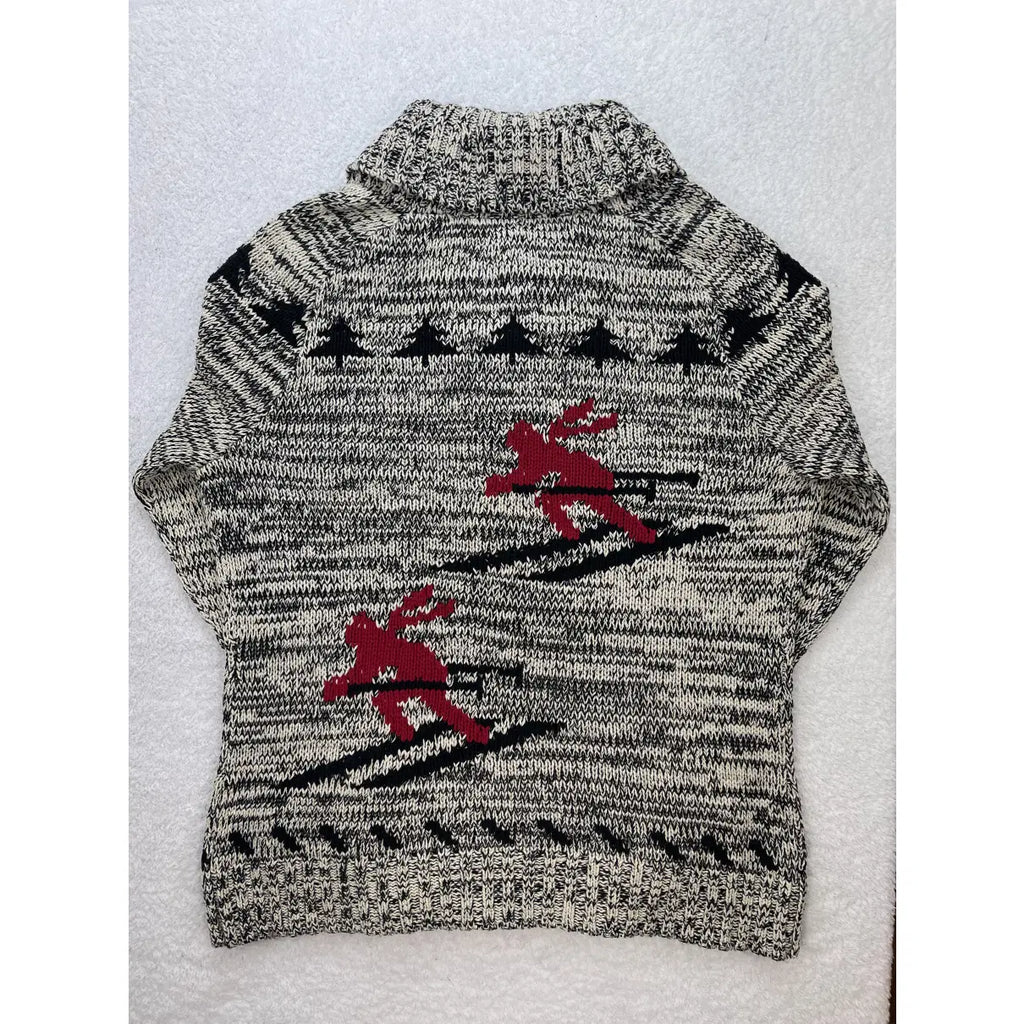 Lauren Ralph Lauren Skifahrer-Strickjacke mit durchgehendem Reißverschluss aus Baumwollmischung