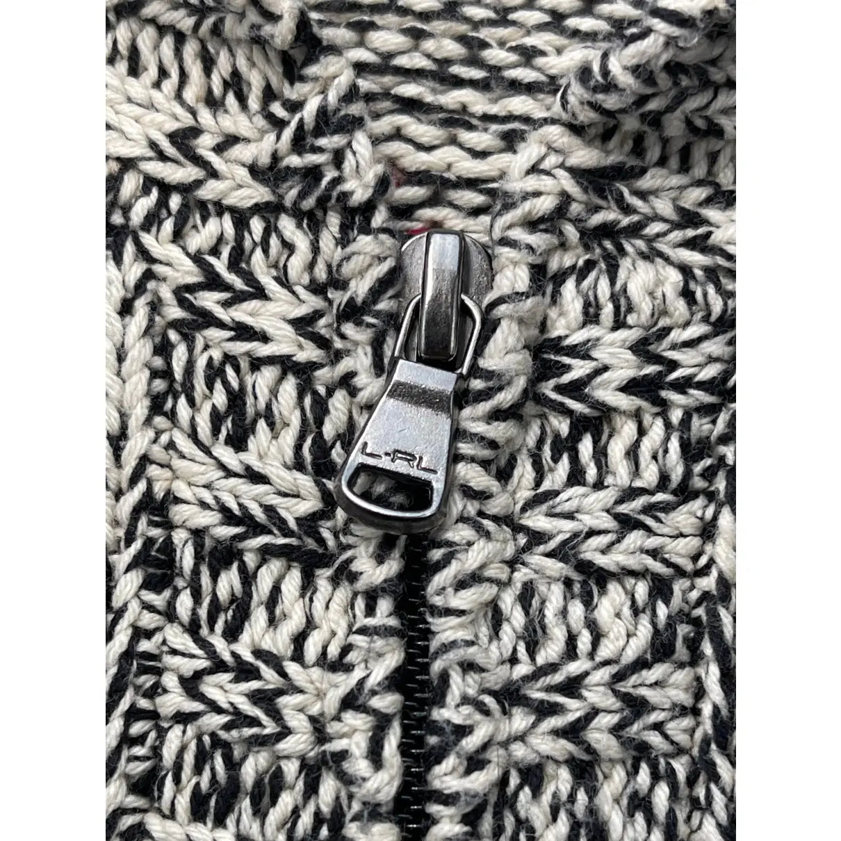 Lauren Ralph Lauren Skifahrer-Strickjacke mit durchgehendem Reißverschluss aus Baumwollmischung