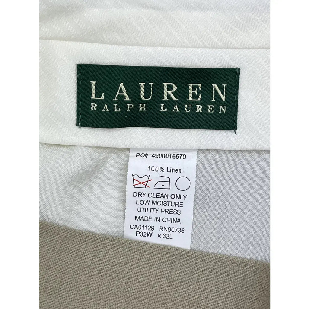 Lauren Ralph Lauren Leinenhose mit Relaxed-Passform und Falten