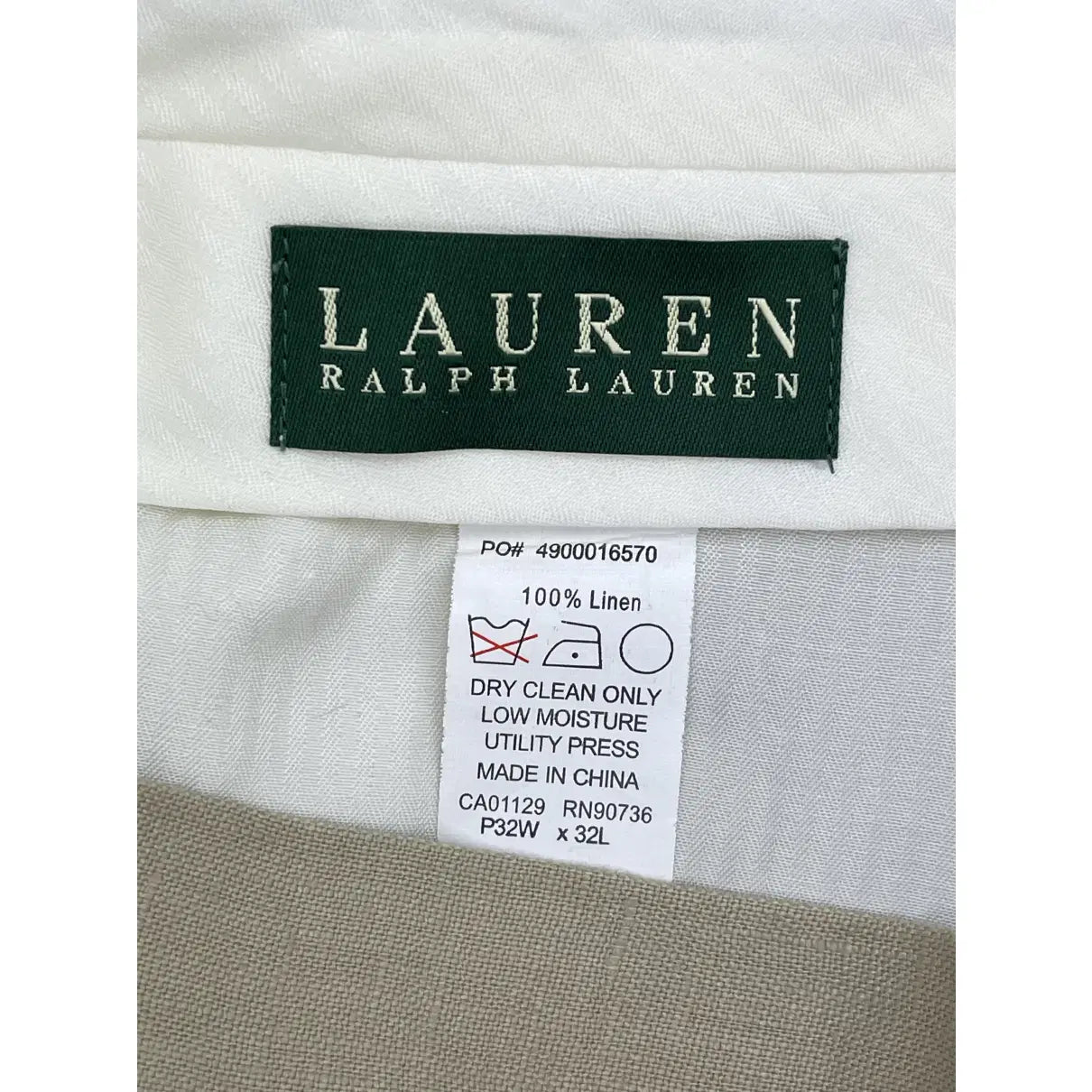 Lauren Ralph Lauren Leinenhose mit Relaxed-Passform und Falten