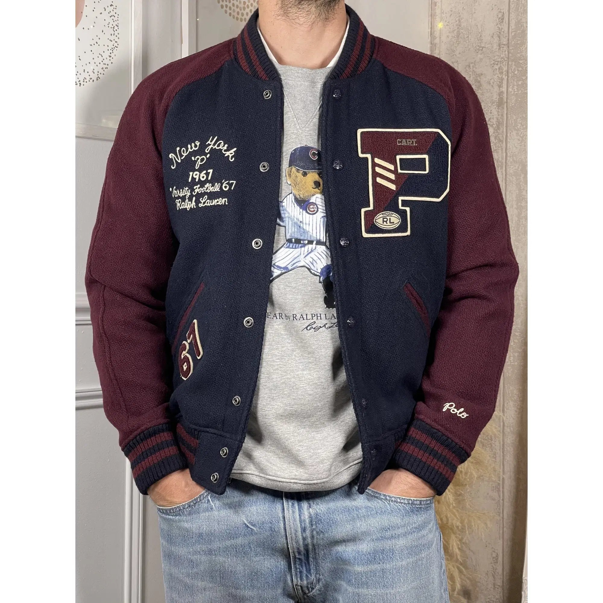 Veste Polo Ralph Lauren All Stars New York en laine mélangée