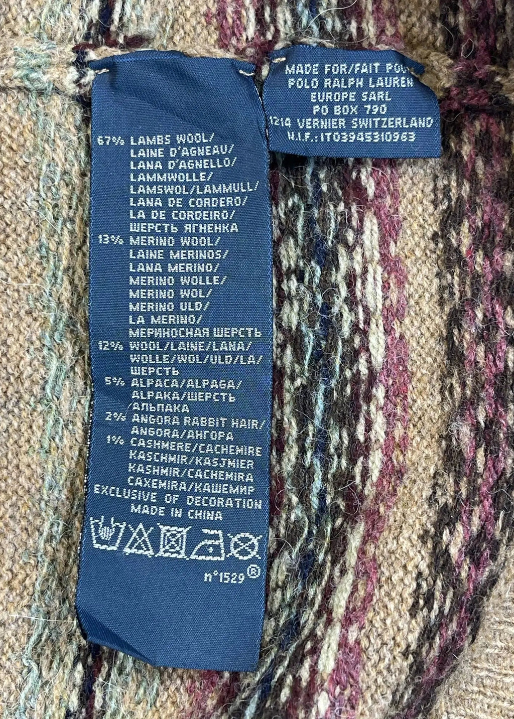 Cardigan Polo Ralph Lauren Fair Isle à empiècements en daim