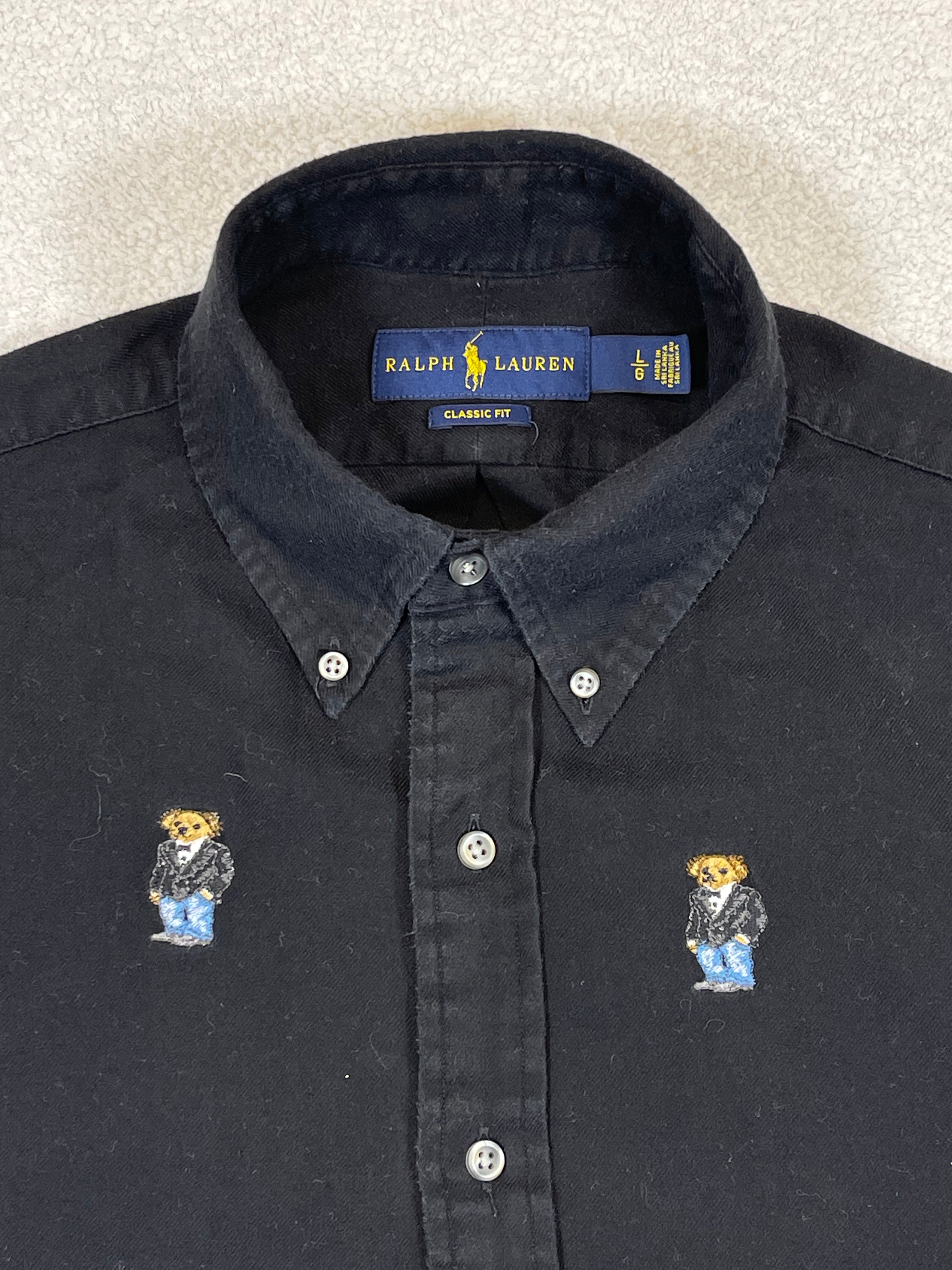 Ralph Lauren Polo Bear Smocking Cotton Shirt
