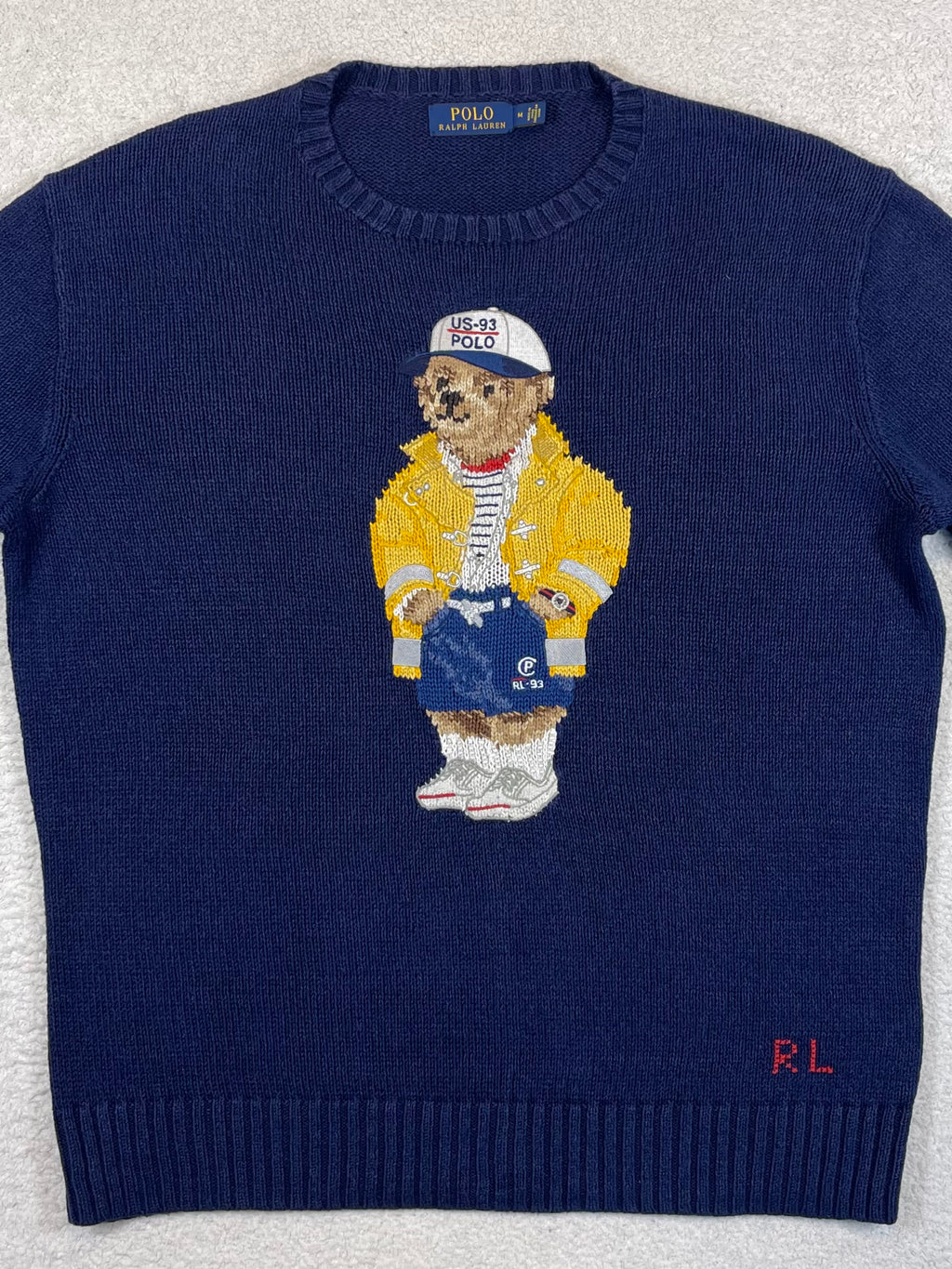 Polo Ralph Lauren Polo Bear CP RL-93 Cotton & Linen Sweater M