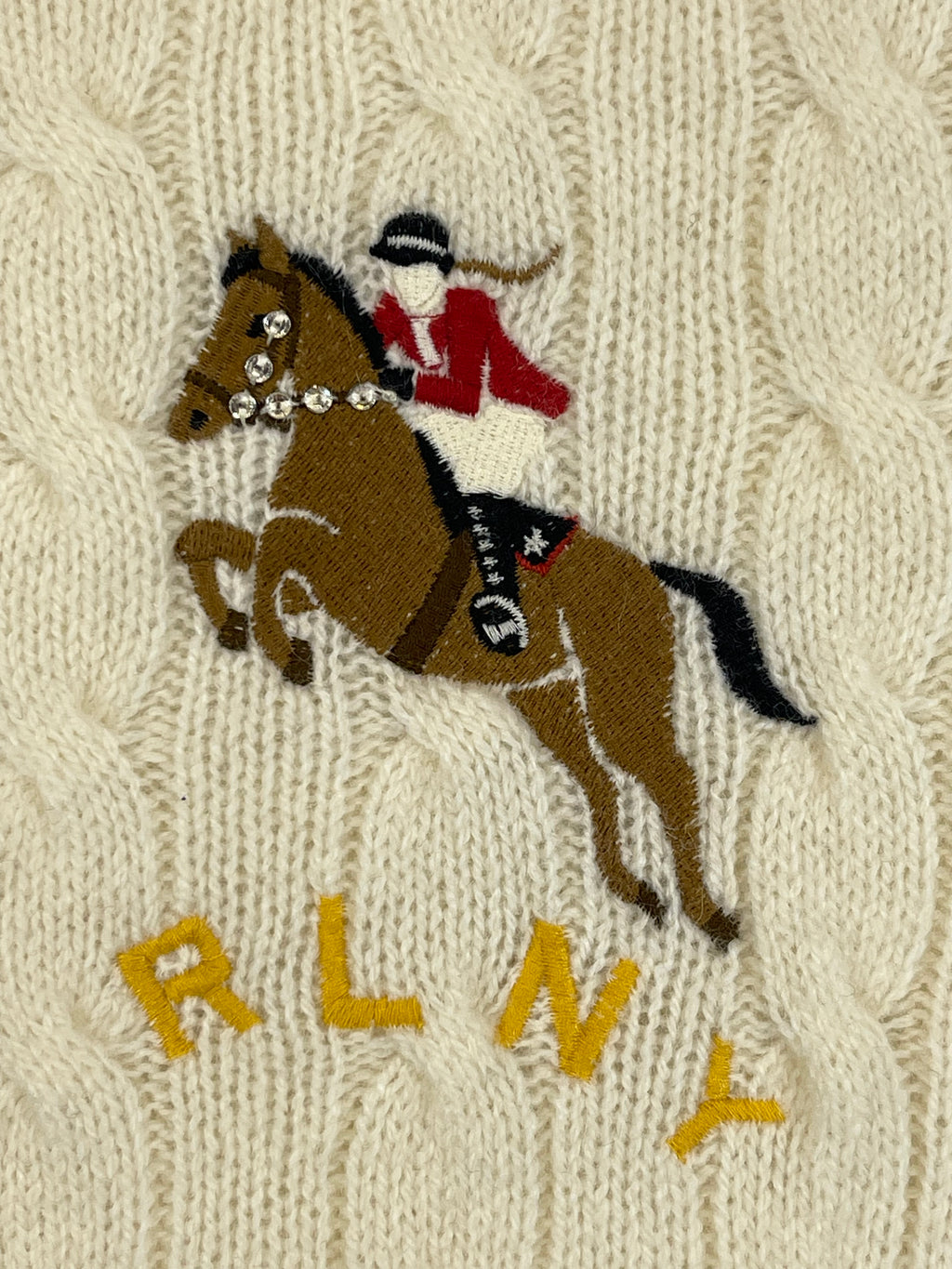 Polo Ralph Lauren RLNY Cable-Knit Wool & Cashmere Sweater M