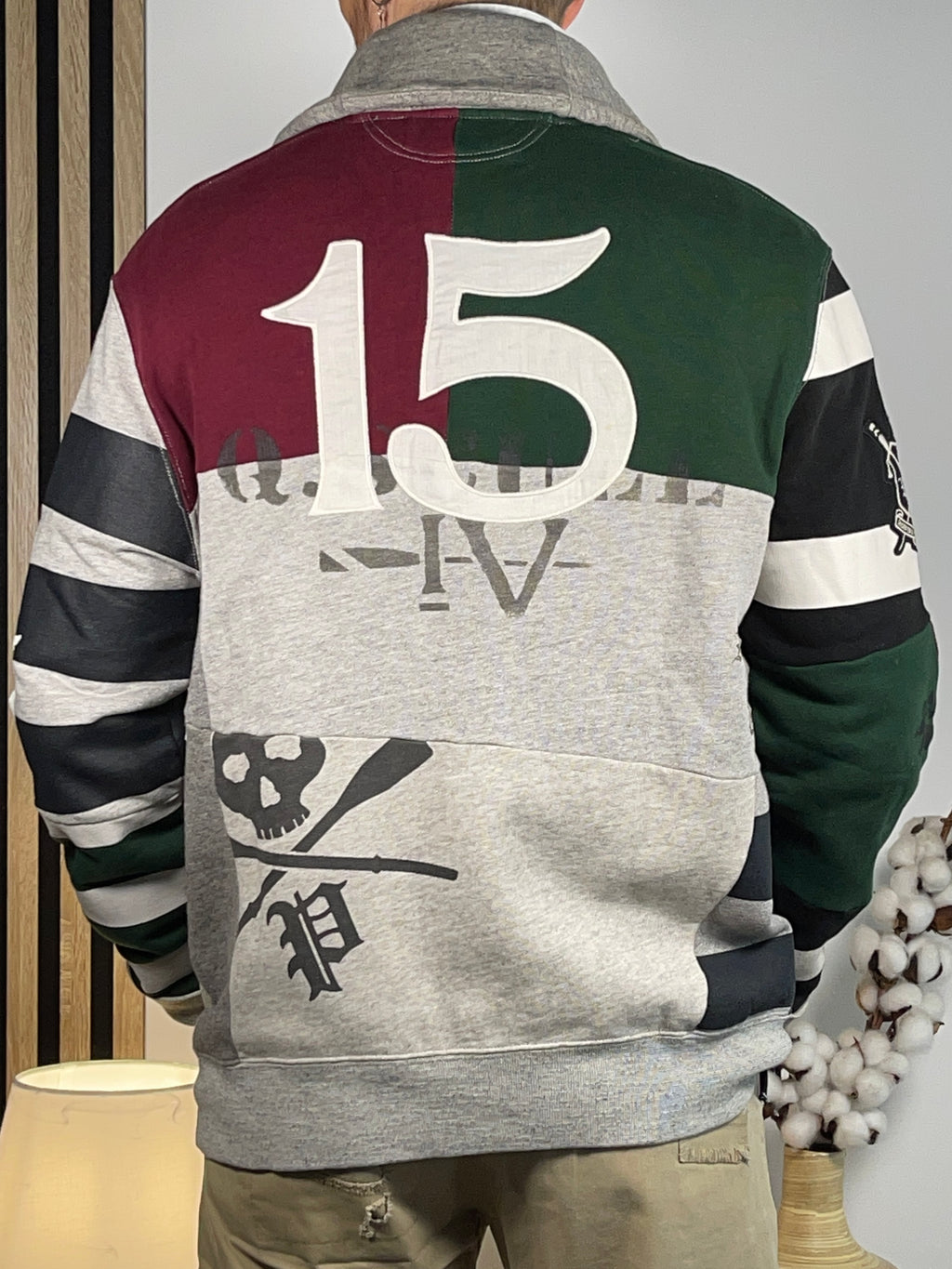 Polo Ralph Lauren P.R.L.F.C. Patchwork Fleece Cardigan