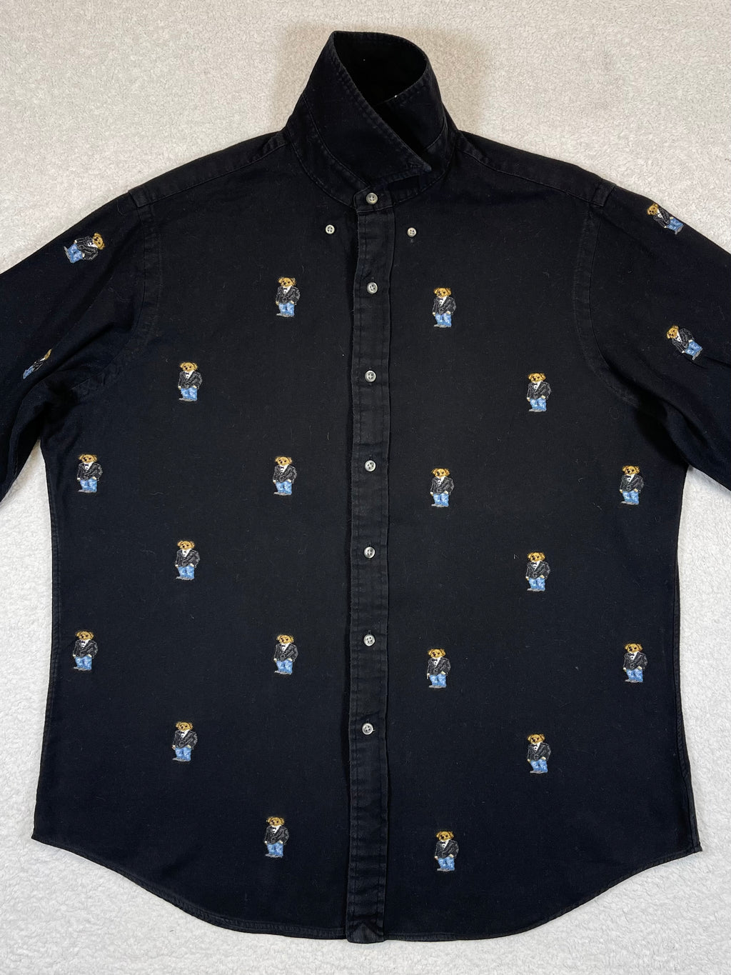 Ralph Lauren Polo Bear Smocking Cotton Shirt