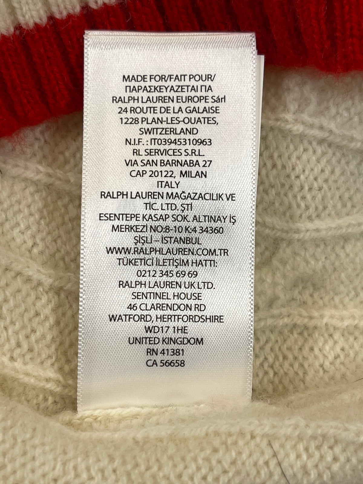 Polo Ralph Lauren RLNY Cable-Knit Wool & Cashmere Sweater M