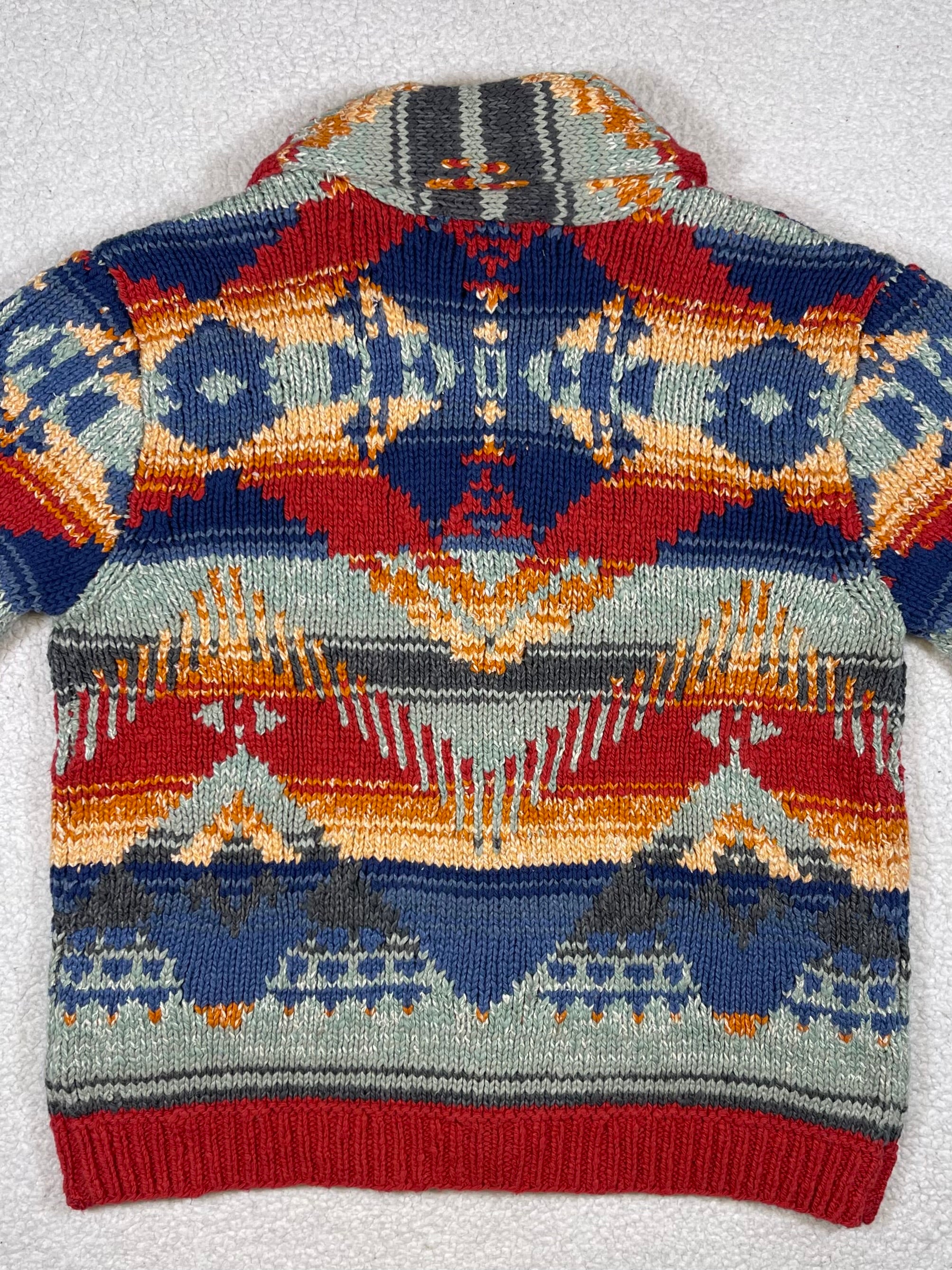 Denim & Supply Ralph Lauren Aztec Cotton Blend Cardigan (Vintage)