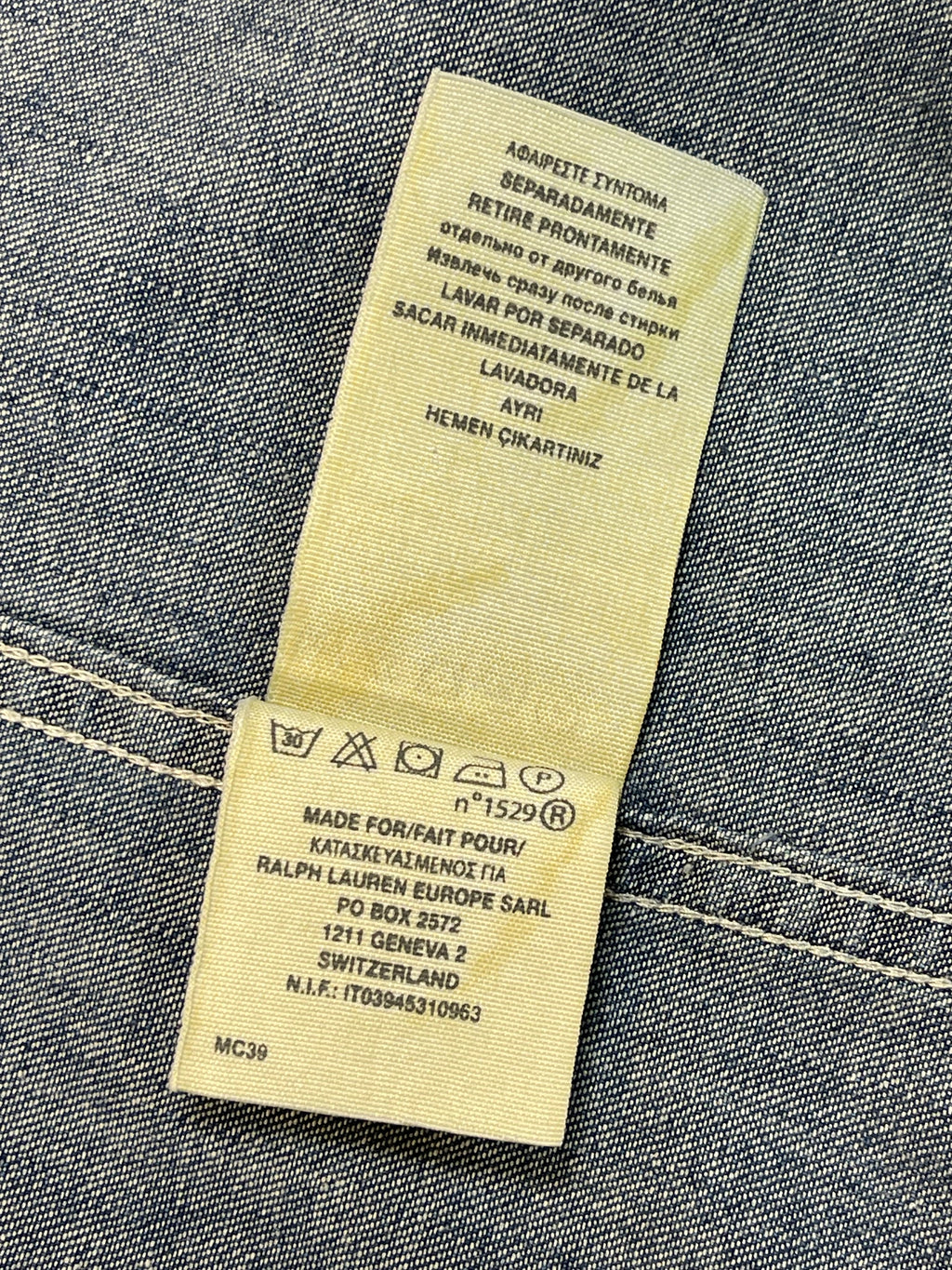 Ralph Lauren Denim & Supply Vintage Western Denim Shirt