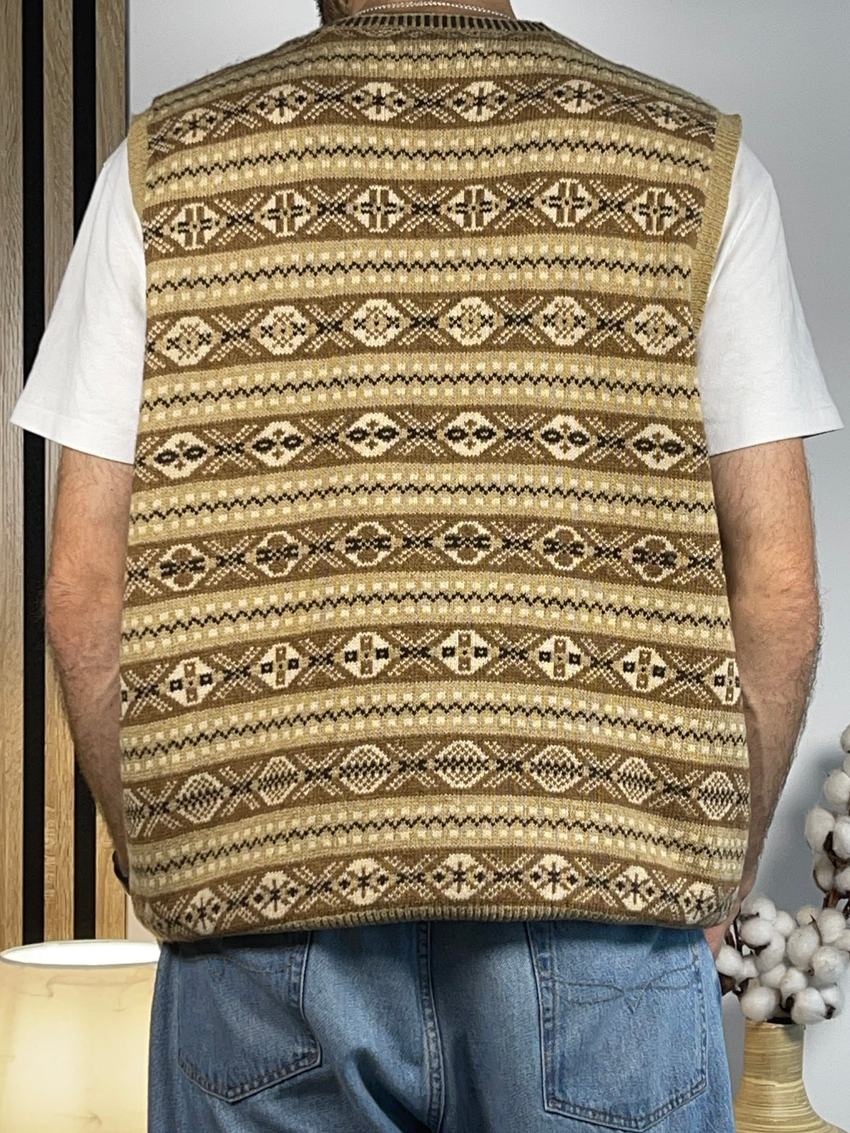 Polo by Ralph Lauren Vintage Fair Isle Cotton & Cashmere Sweater Vest