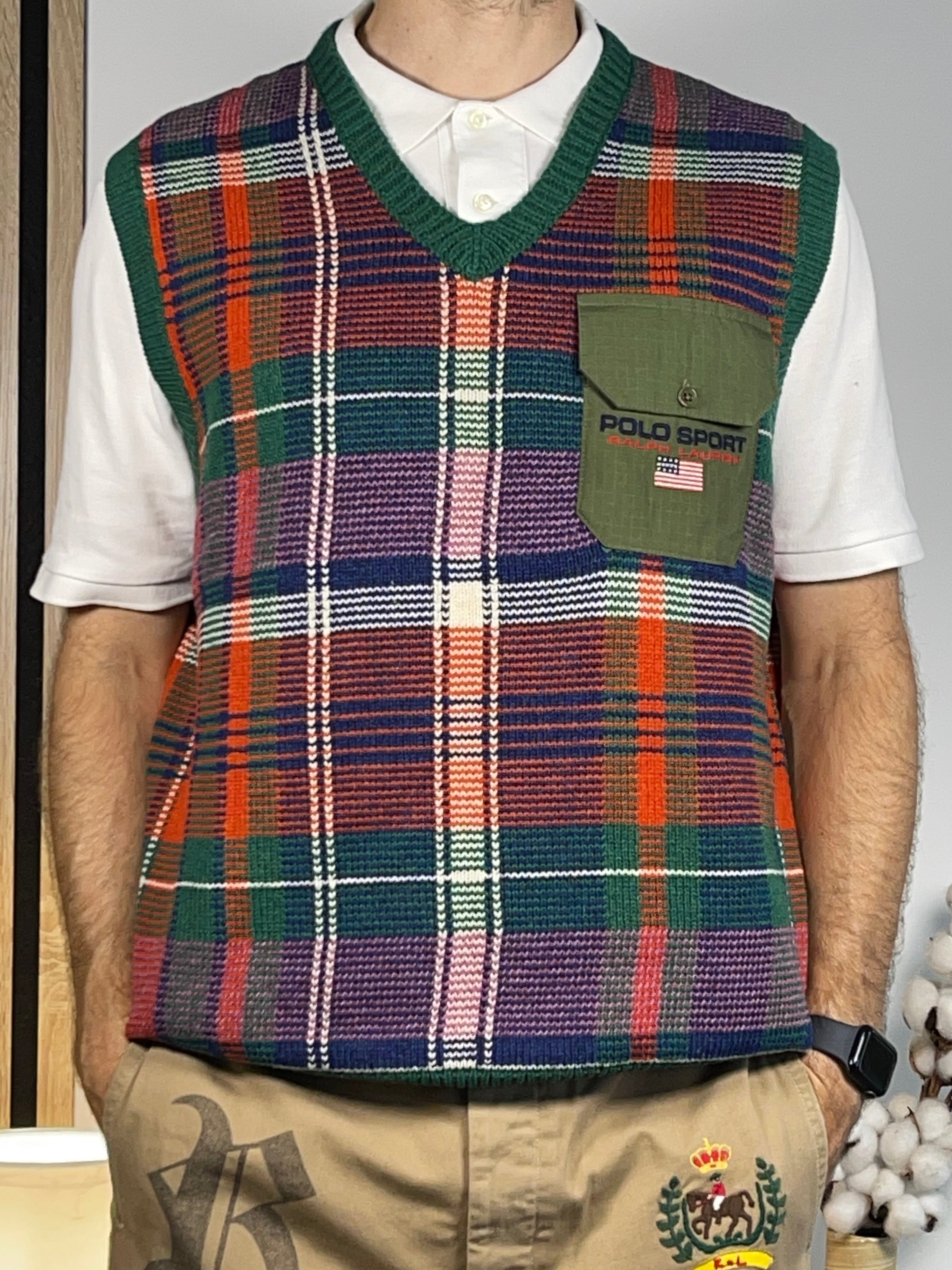 Polo Sport Ralph Lauren Tartan Wool Sweater Vest (2022)