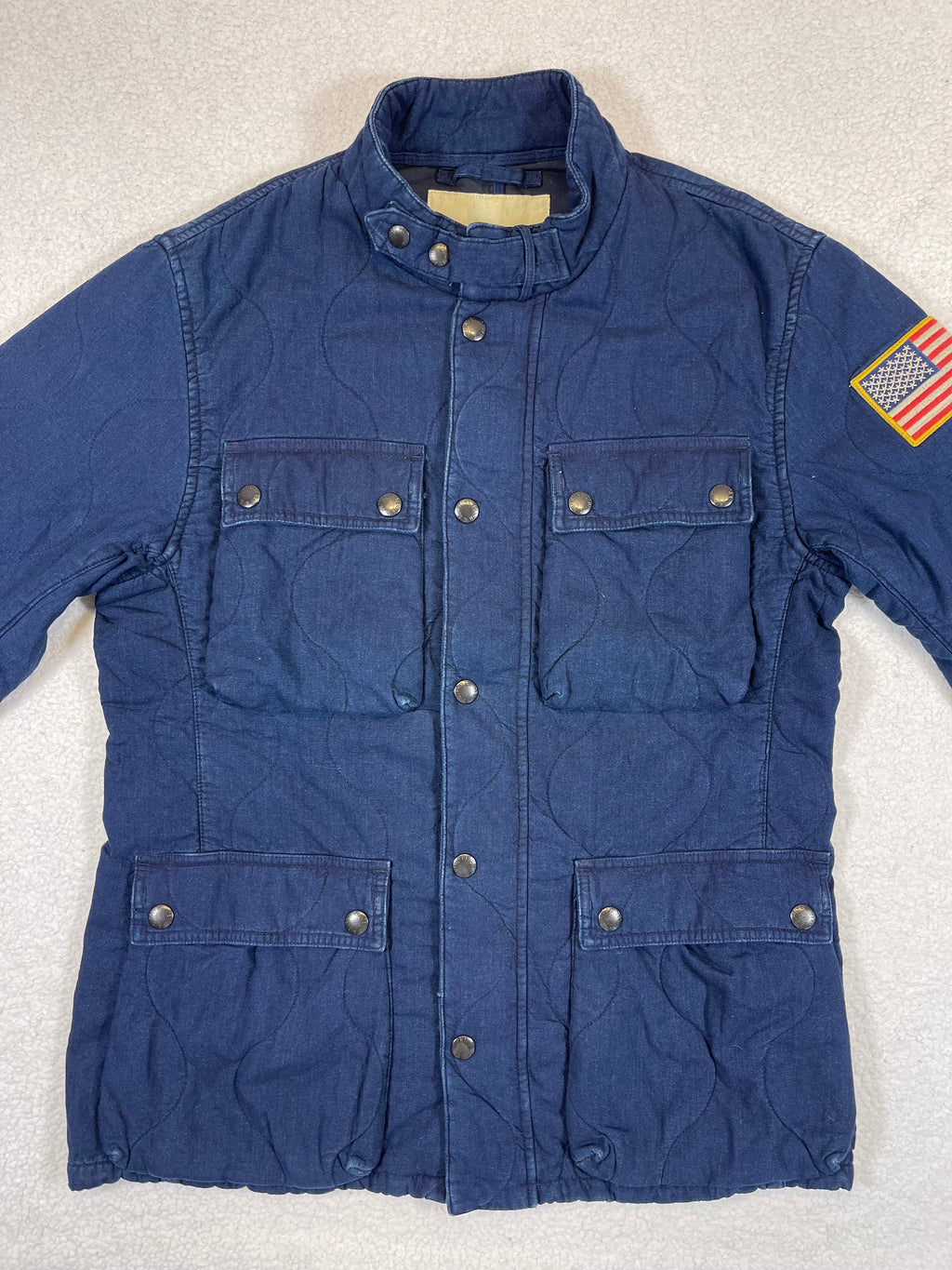 Ralph Lauren Denim & Supply Quilted Indigo Denim Field Jacket