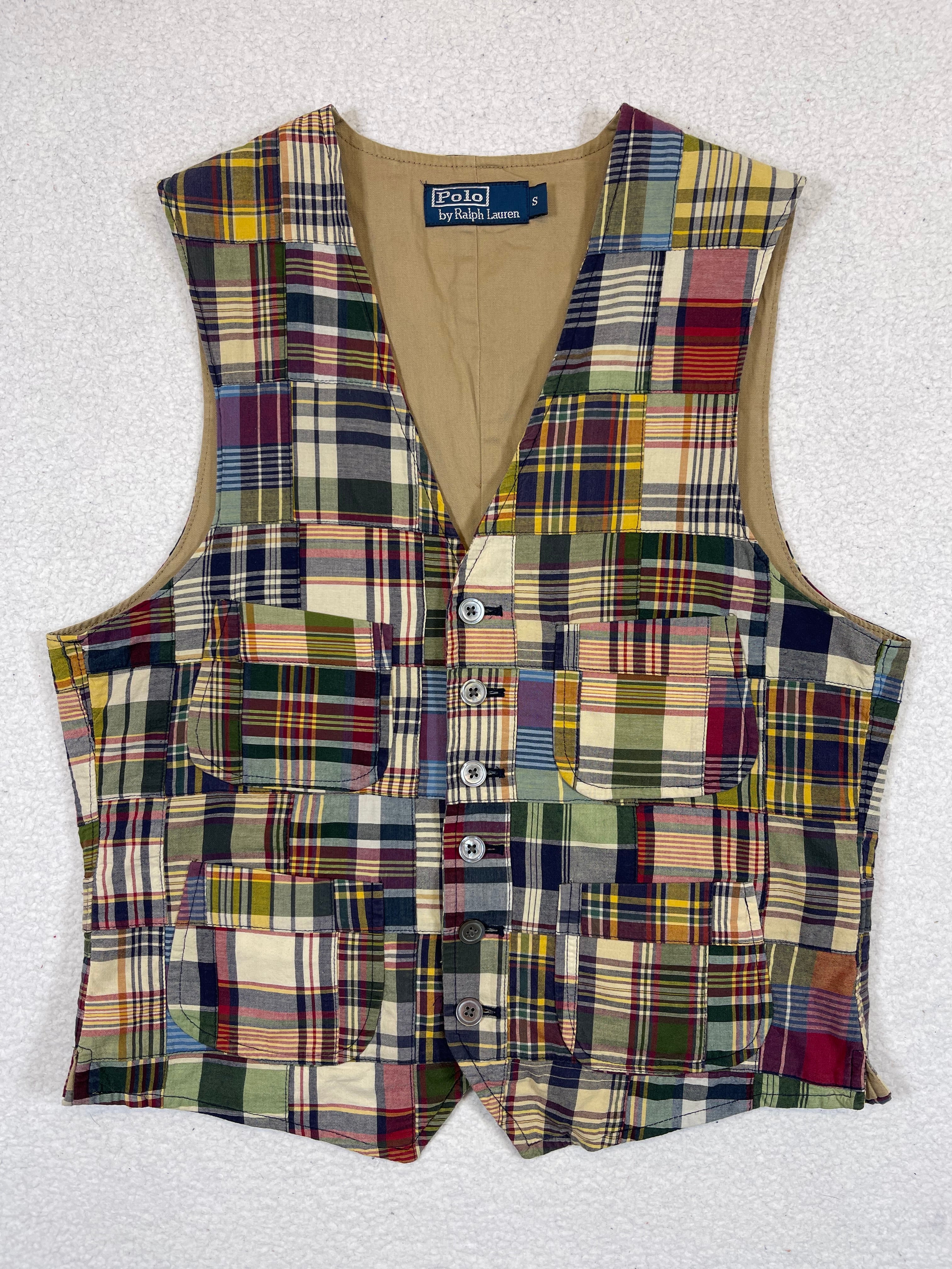 Polo by Ralph Lauren Polo Soft Madras Patchwork Vest (Vintage)