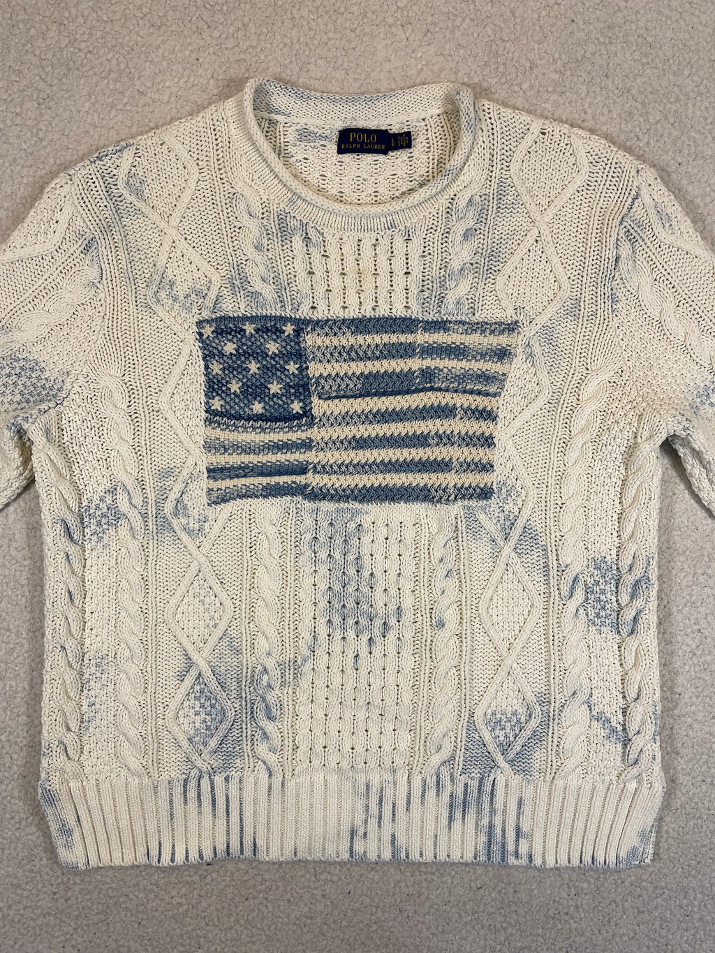 Polo Ralph Lauren Flag Aran Knit Sweater