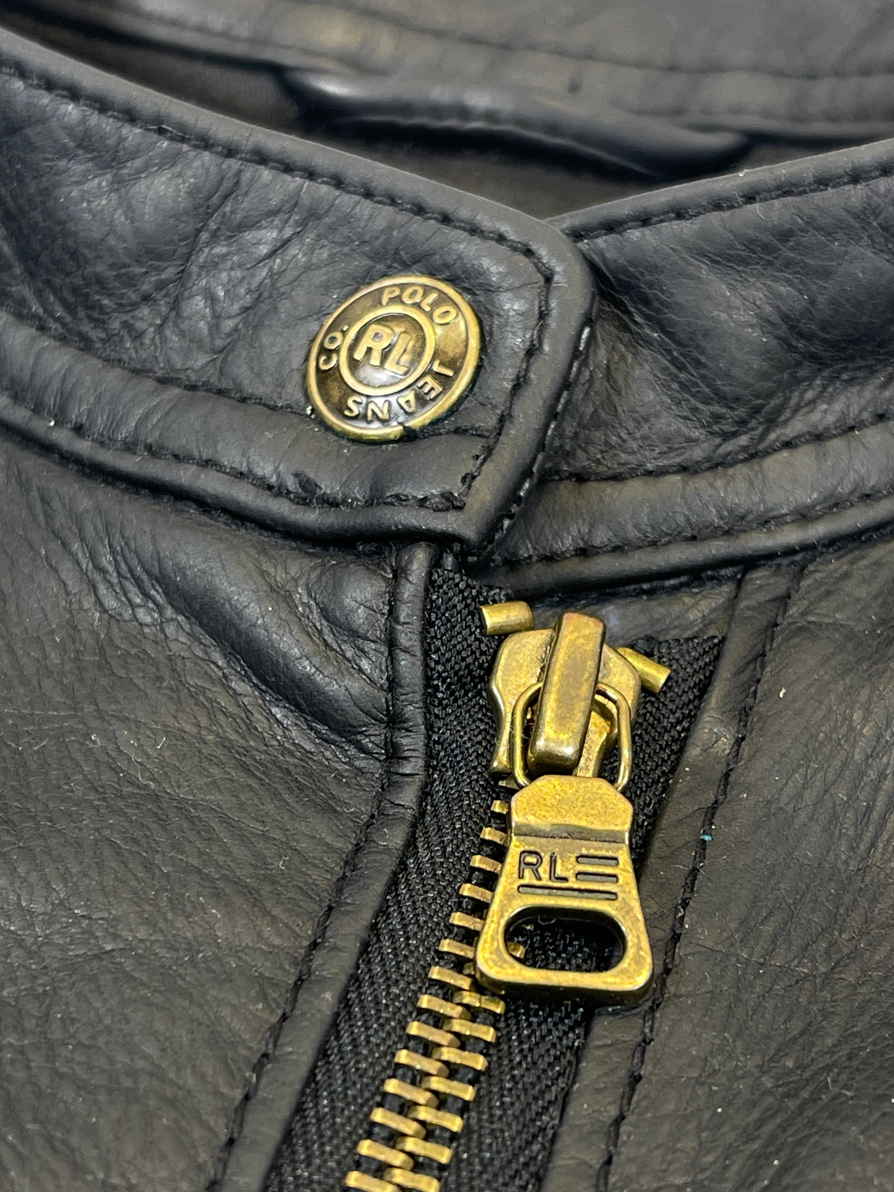 Polo Jeans Co. Ralph Lauren Vintage Genuine Cowhide Motorcycle Jacket