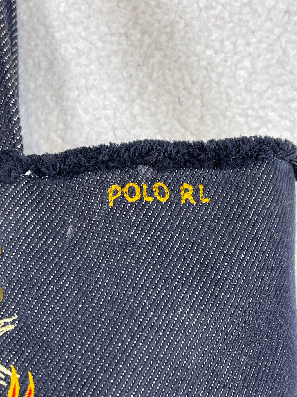 Polo Ralph Lauren Airborne Div. 5 Denim Tote Bag