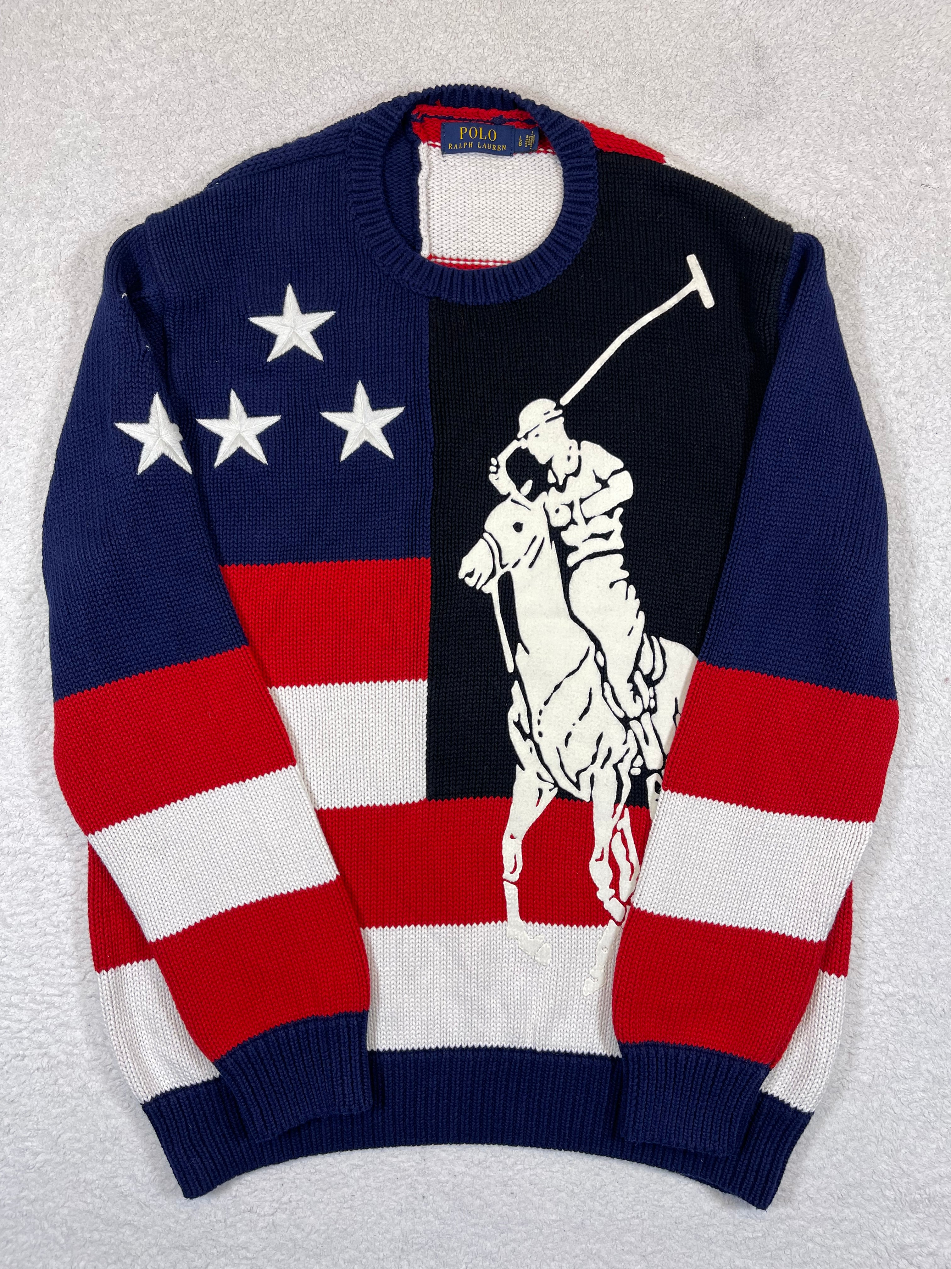 Polo Ralph Lauren Big Pony Flag Cotton Sweater