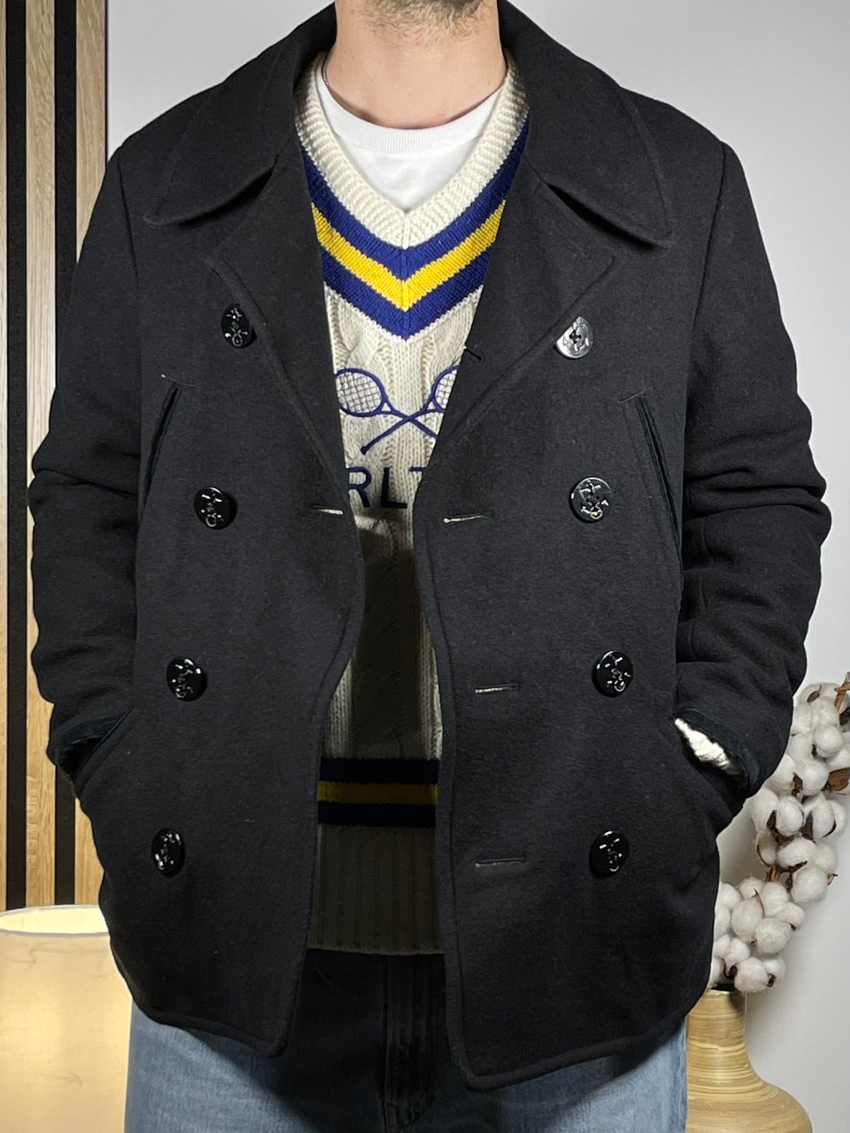 Ralph Lauren Denim & Supply Vintage Wool-Blend Peacoat M