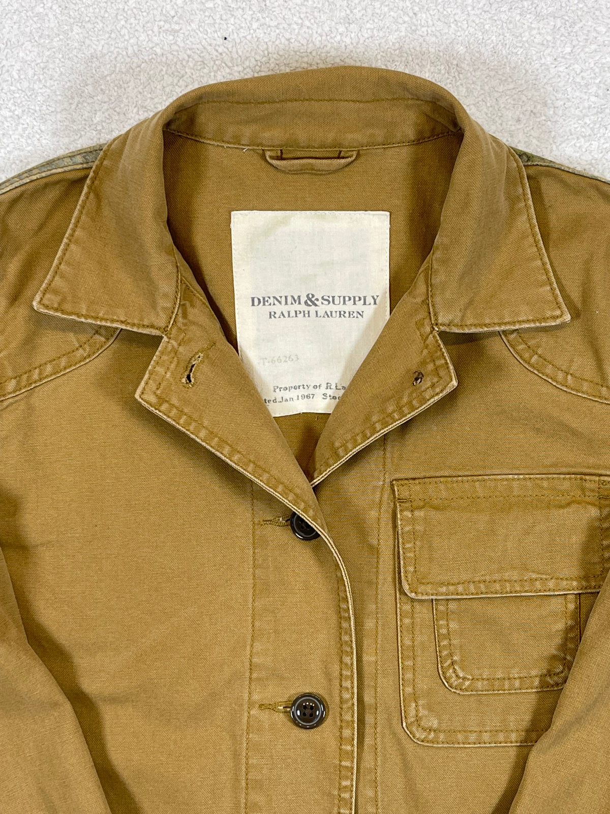 Ralph Lauren Denim & Supply Vintage Canoe-Print Cotton Canvas Workwear Jacket