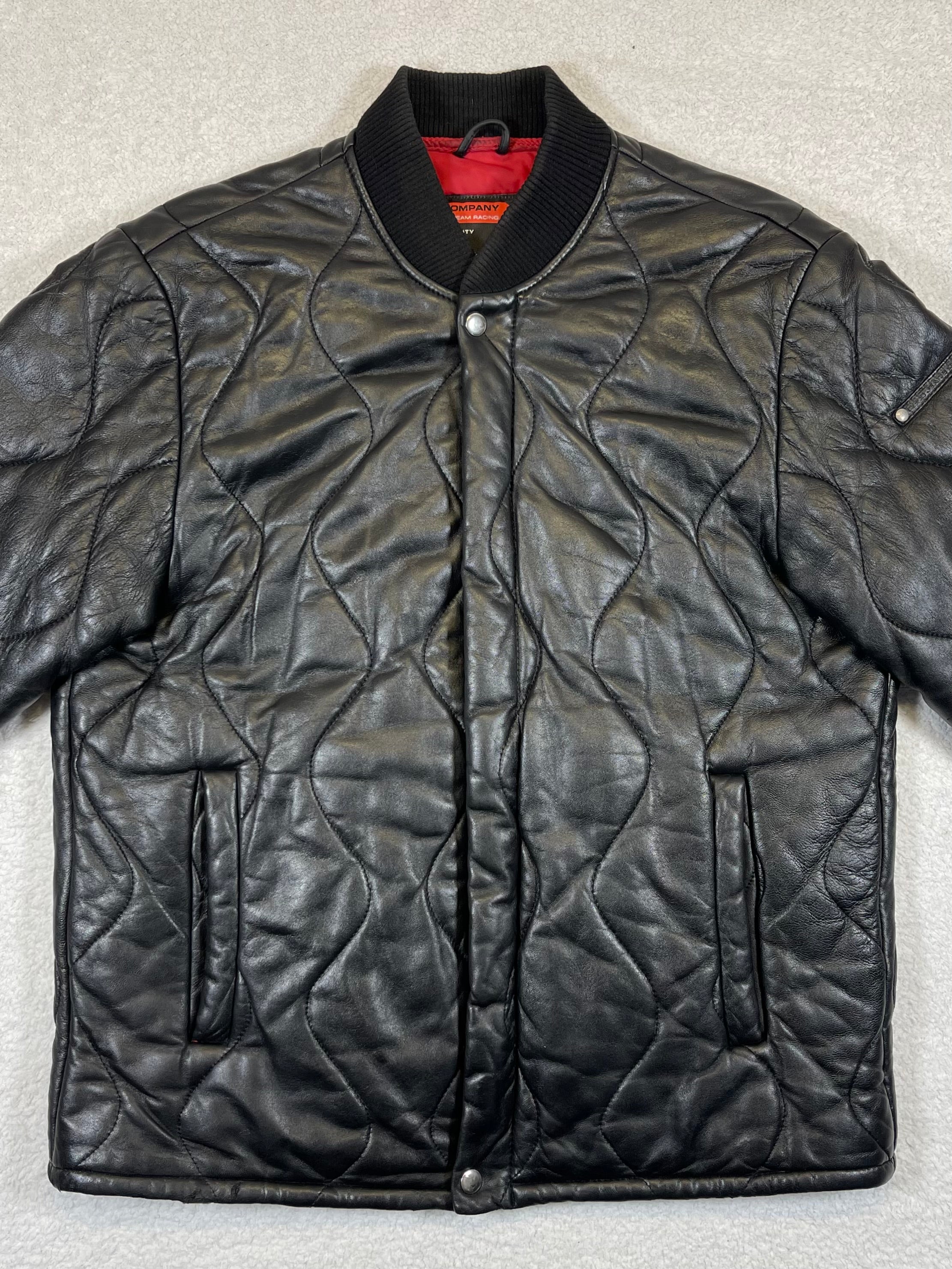 Polo Jeans Co. Ralph Lauren Vintage Quilted Lamb Leather Bomber Jacket