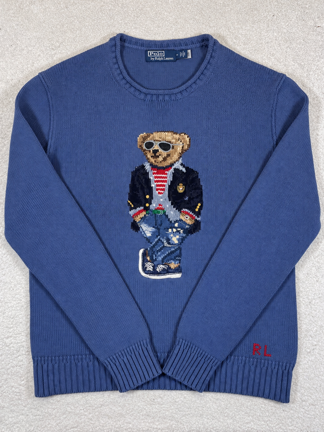 Polo by Ralph Lauren Polo Bear Regatta Cotton Sweater M