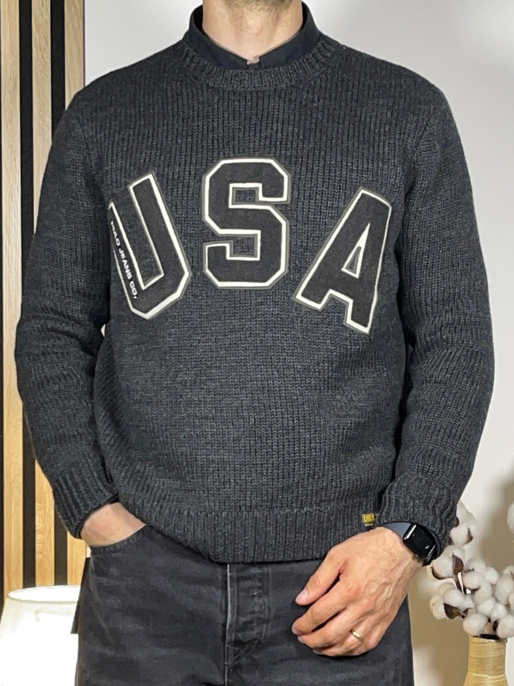 Polo Jeans Co. Ralph Lauren USA Wool Sweater (Vintage)