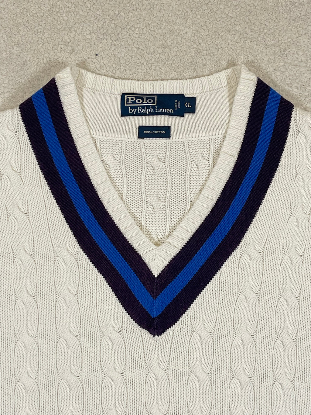 Polo by Ralph Lauren Vintage Cotton Cricket Sweater Vest