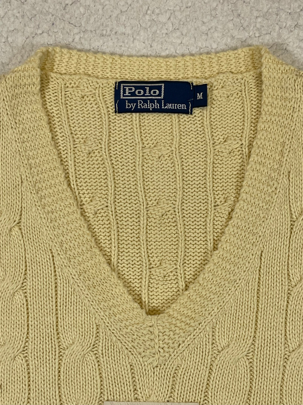 Polo Ralph Lauren UK Cable-Knit Cotton & Cashmere Sweater Vest (Vintage 2000s)