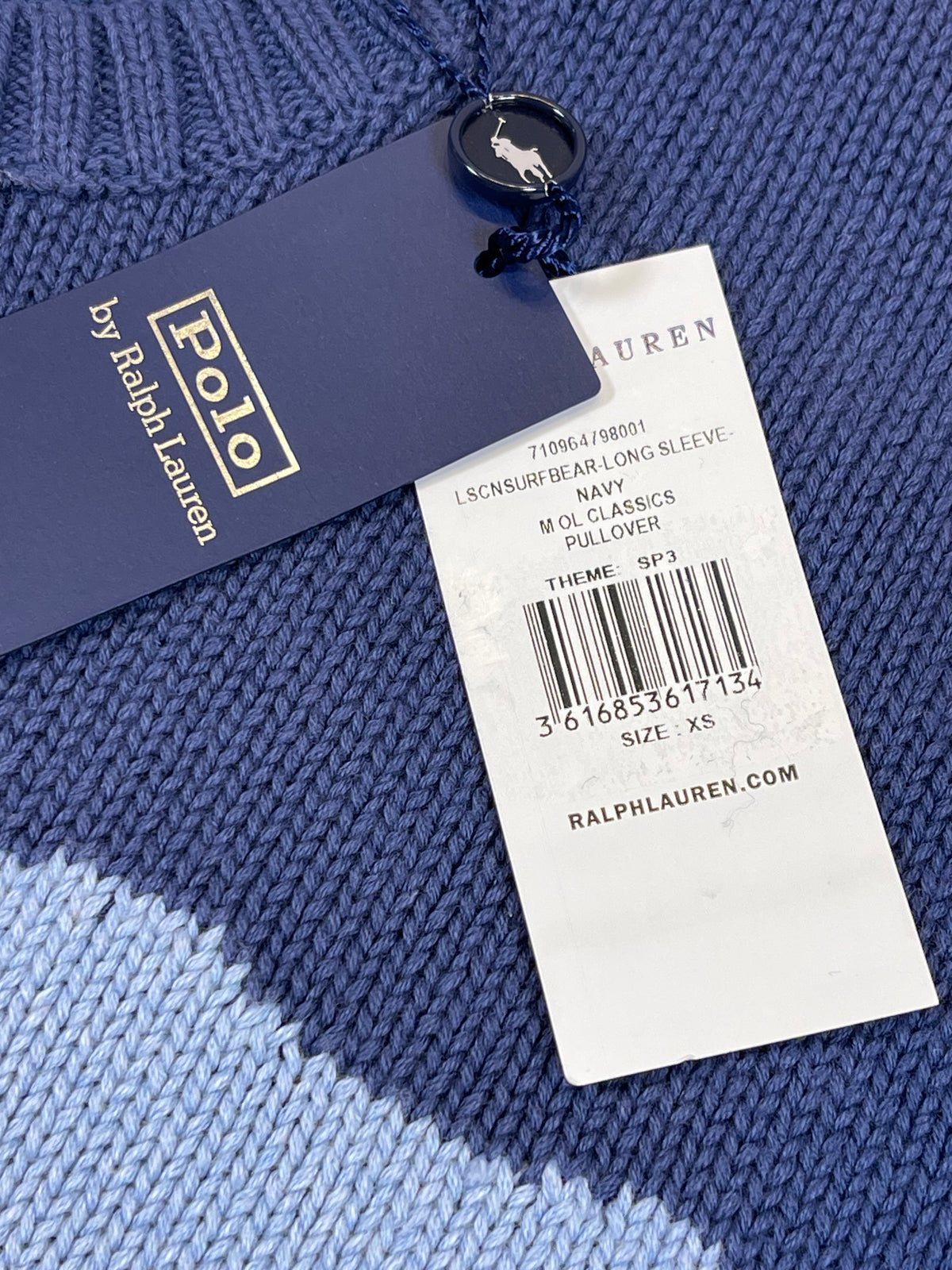 Polo by Ralph Lauren Polo Bear RL-67 Surf Cotton Sweater XS
