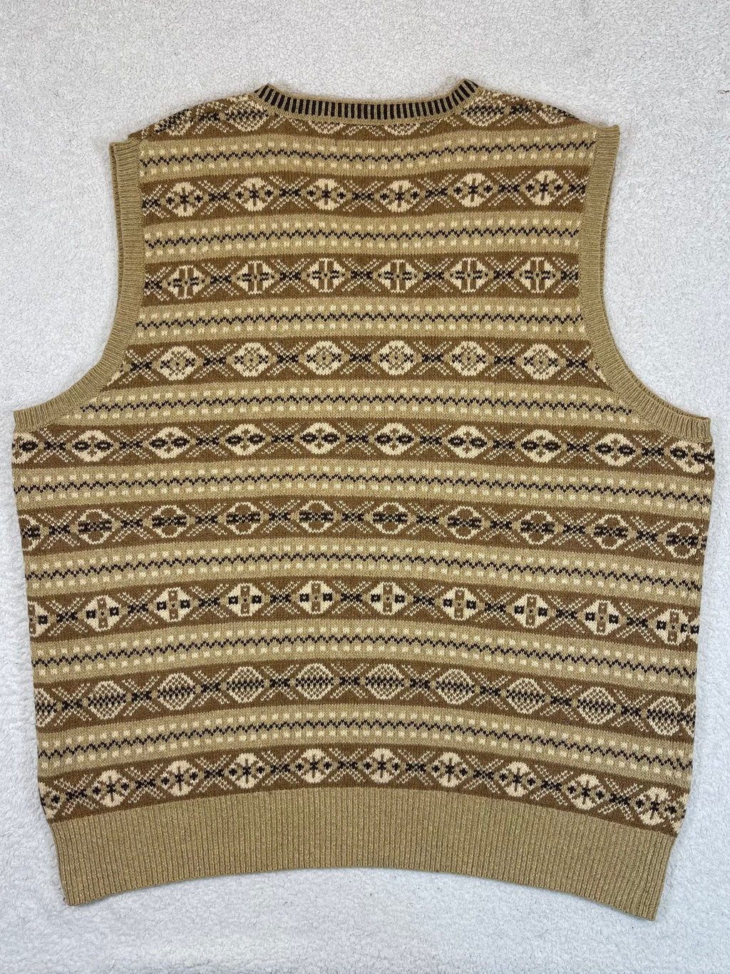 Polo by Ralph Lauren Vintage Fair Isle Cotton & Cashmere Sweater Vest