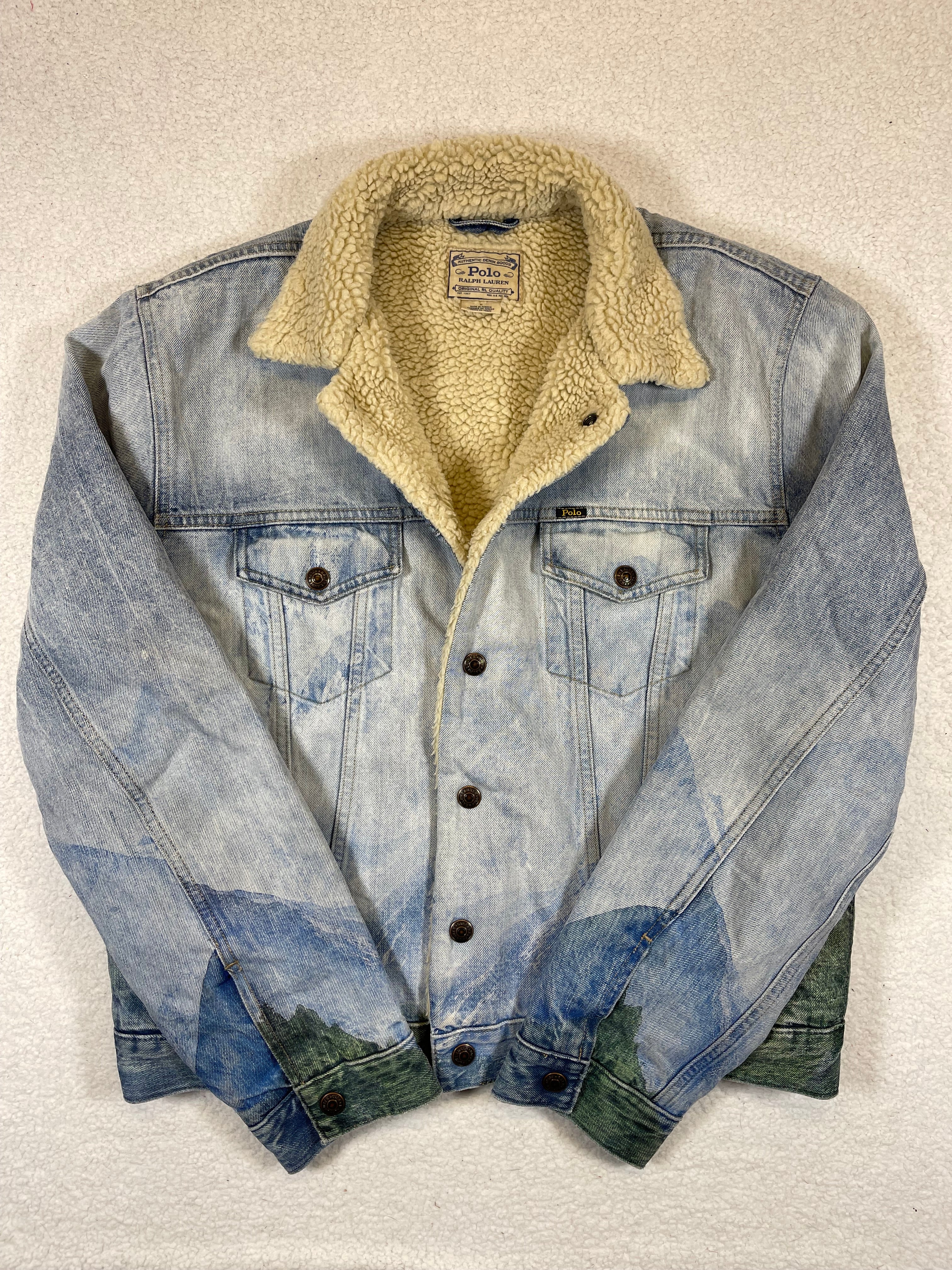 Polo Ralph Lauren Pattern-Lined Denim Trucker Jacket