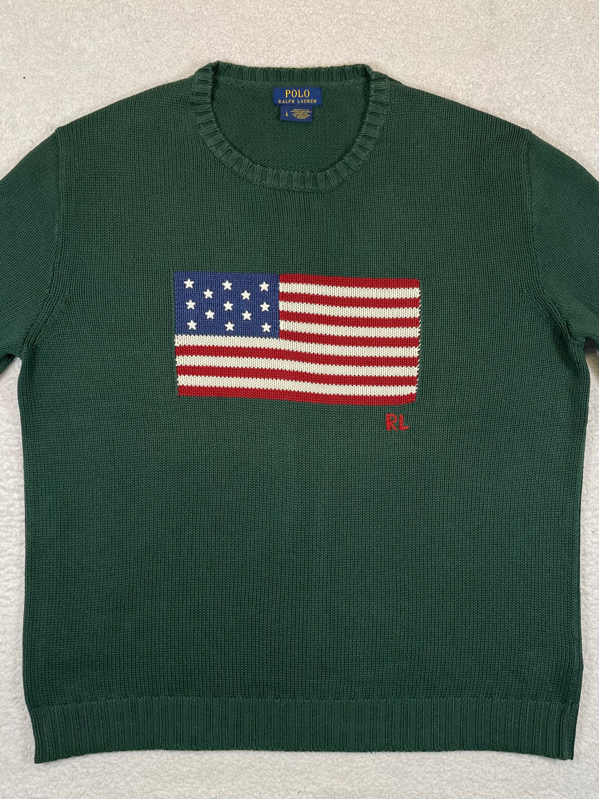 Polo Ralph Lauren Iconic Flag Cotton Sweater L