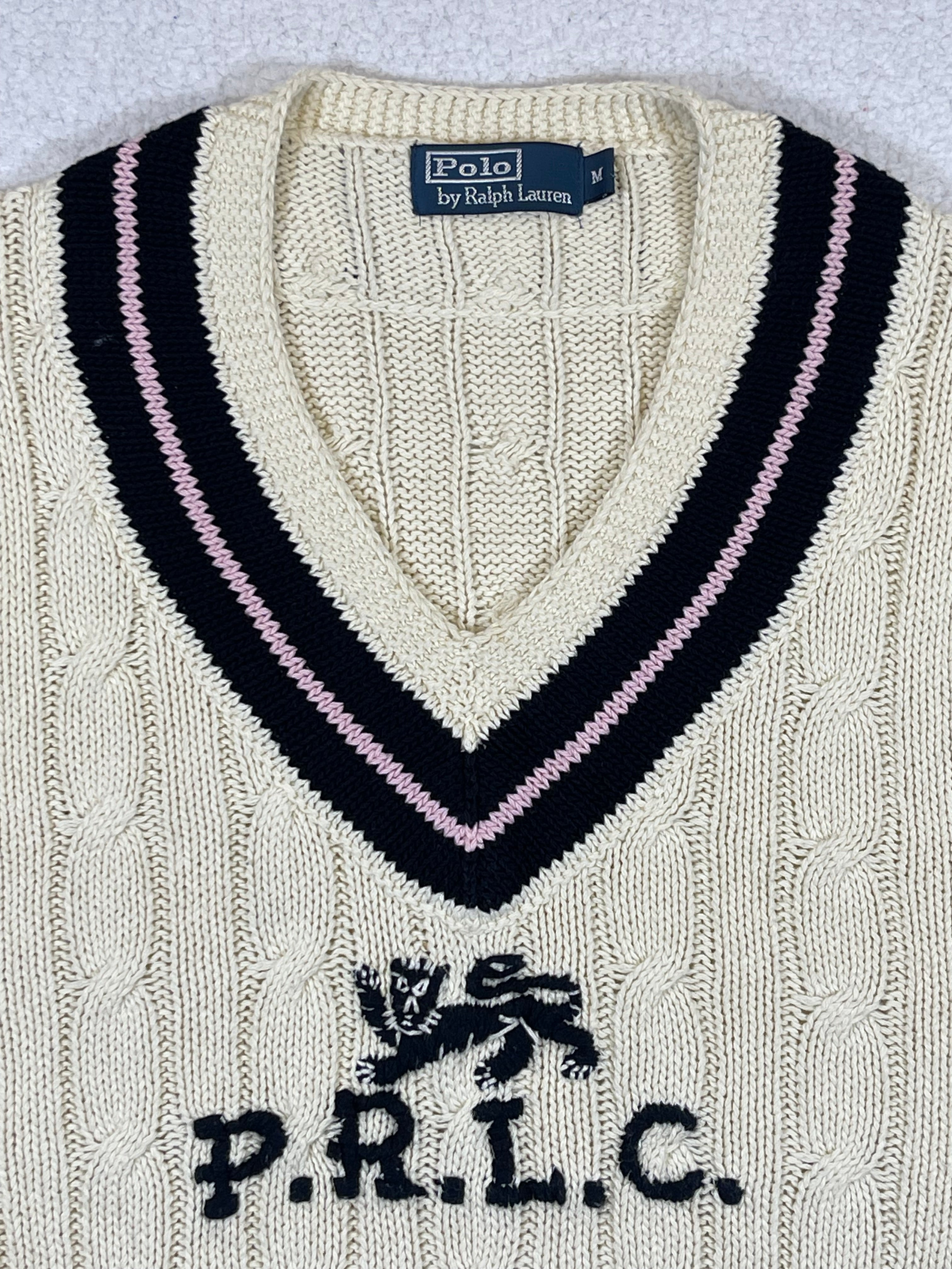 Polo Ralph Lauren P.R.L.C. Crest Cricket Sweater (Vintage)