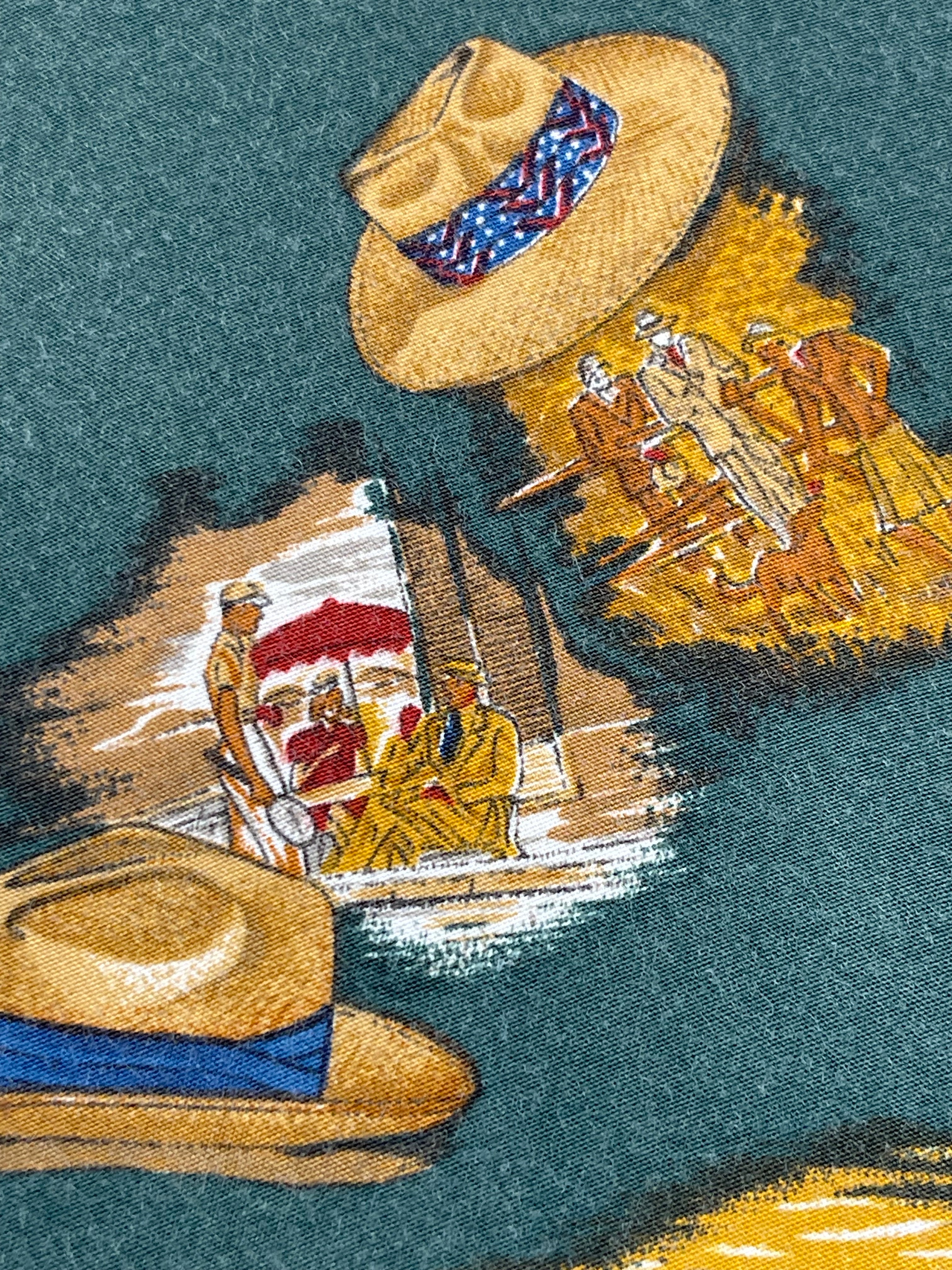 Polo by Ralph Lauren 1990s Vintage Hat-Print Safari Shirt