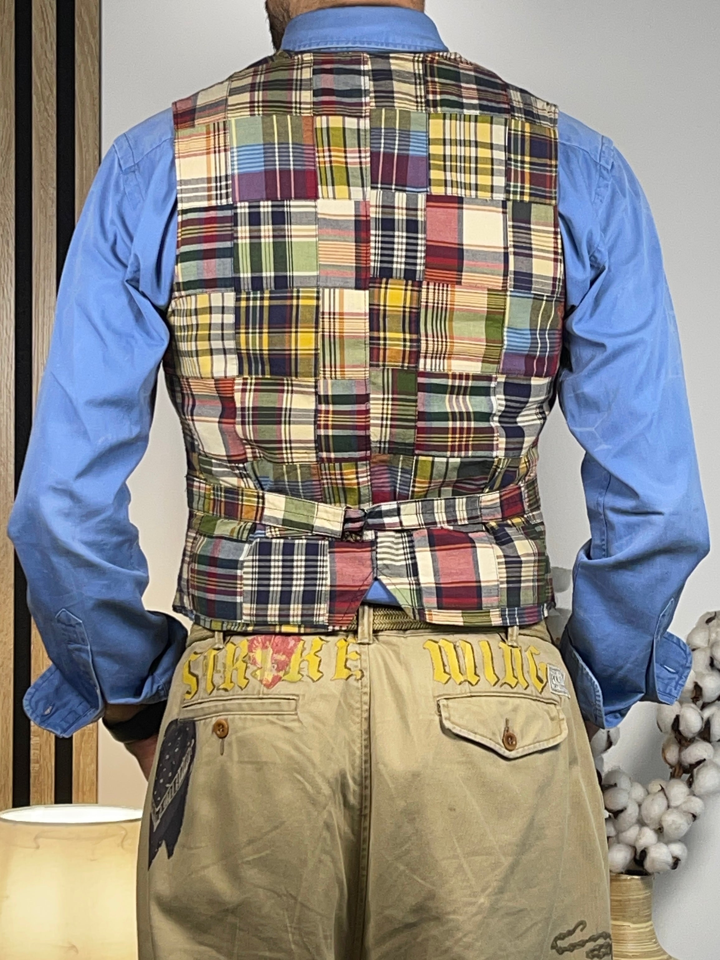 Polo by Ralph Lauren Polo Soft Madras Patchwork Vest (Vintage)