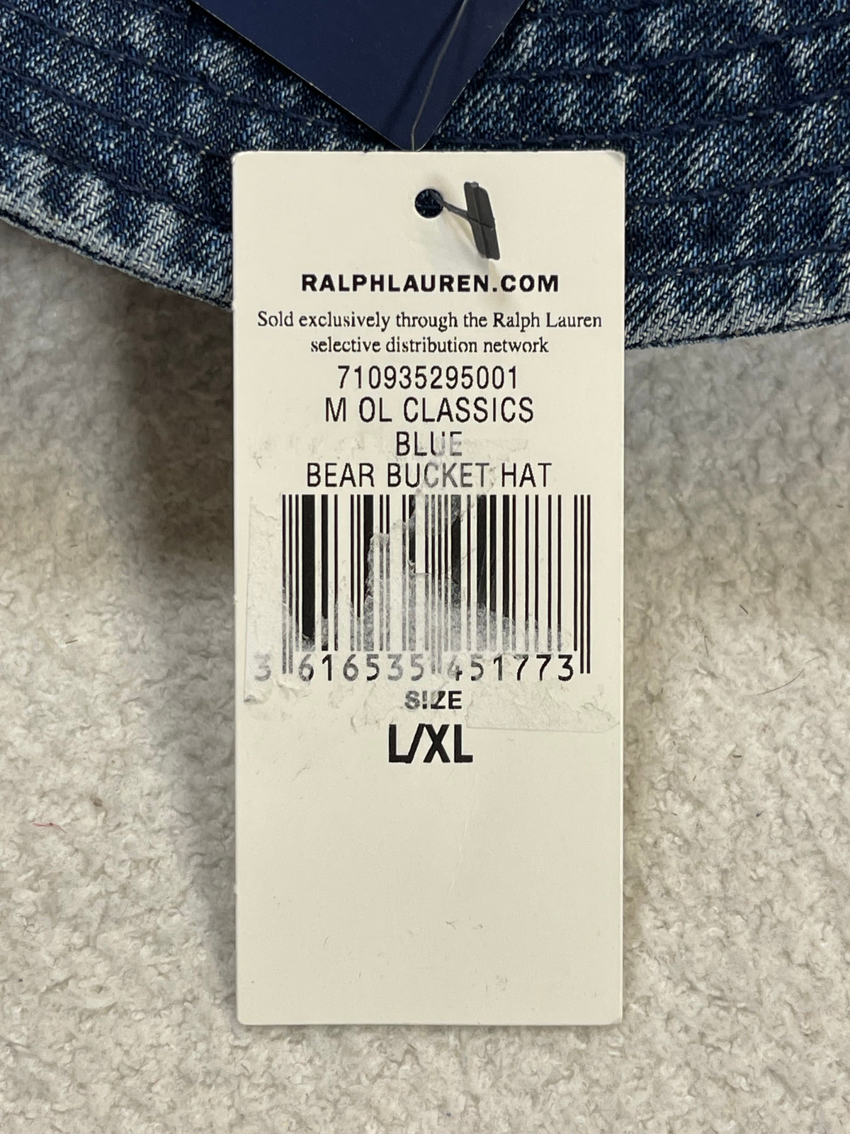 Polo Ralph Lauren Polo Bear Indigo Denim Bucket Hat