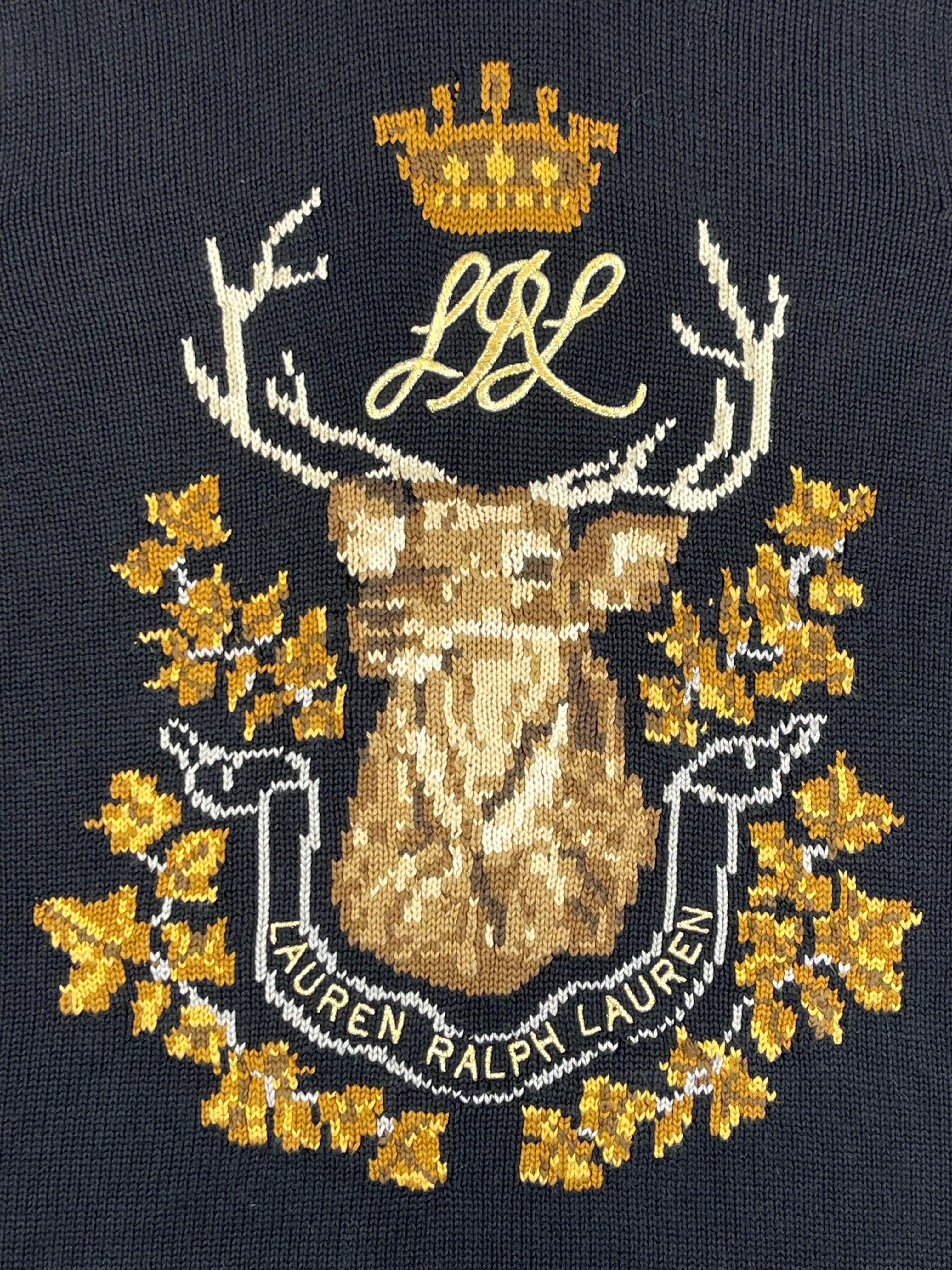 Lauren Ralph Lauren Intarsia Crest Turtleneck Sweater