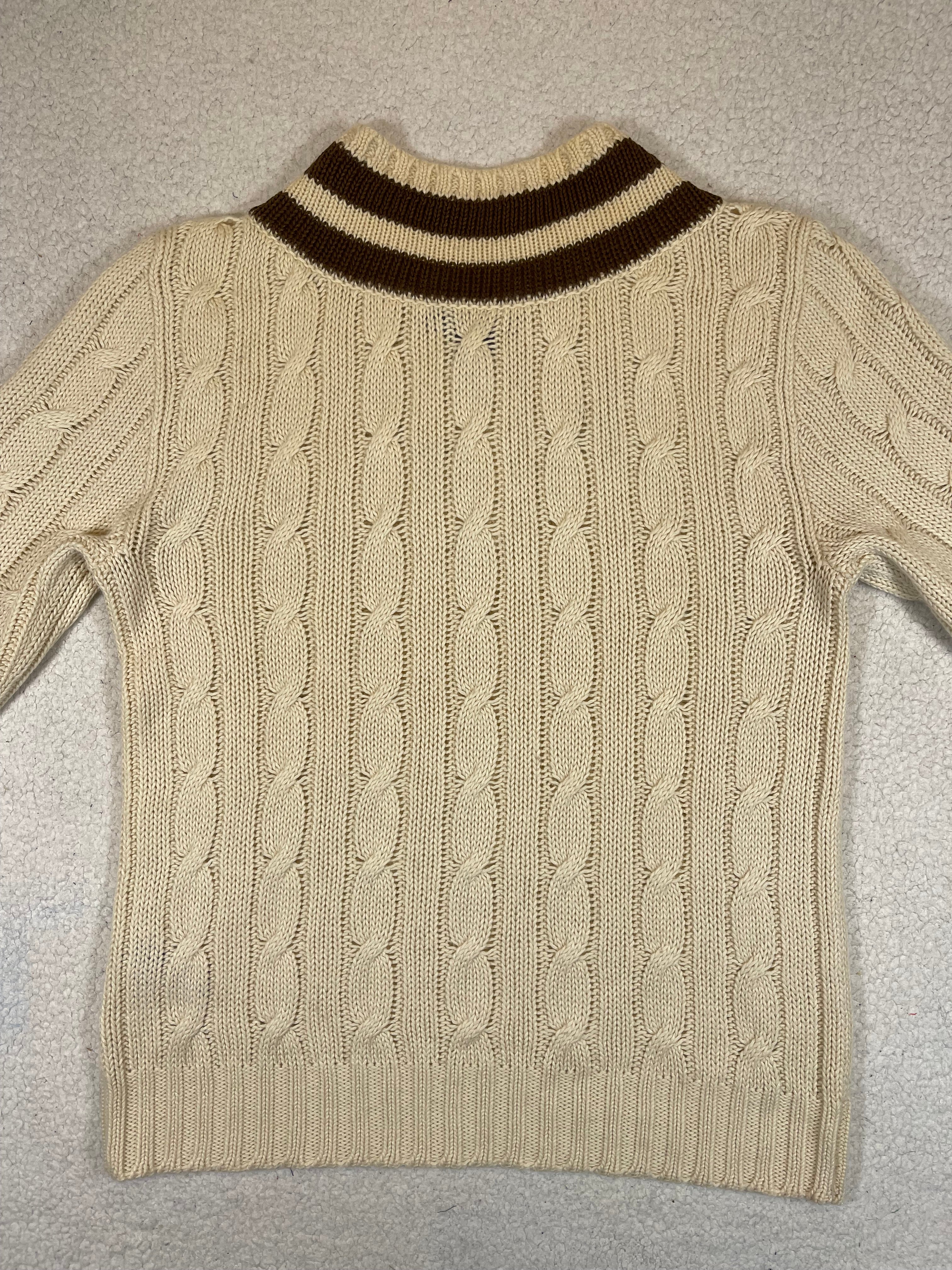 Ralph Lauren Purple Label Linen & Cashmere Cricket Sweater (Vintage 2000s)