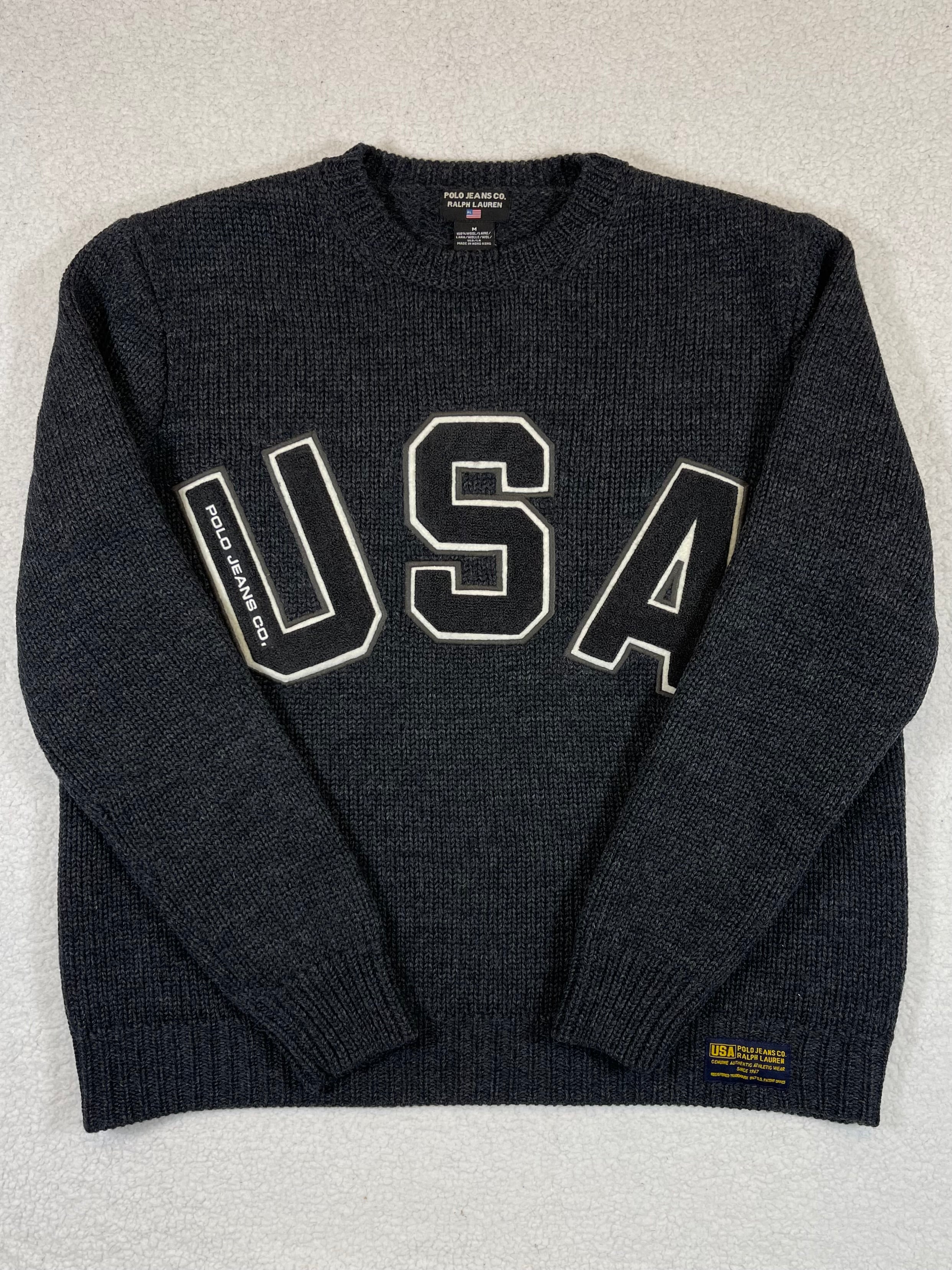 Polo Jeans Co. Ralph Lauren USA Wool Sweater (Vintage)