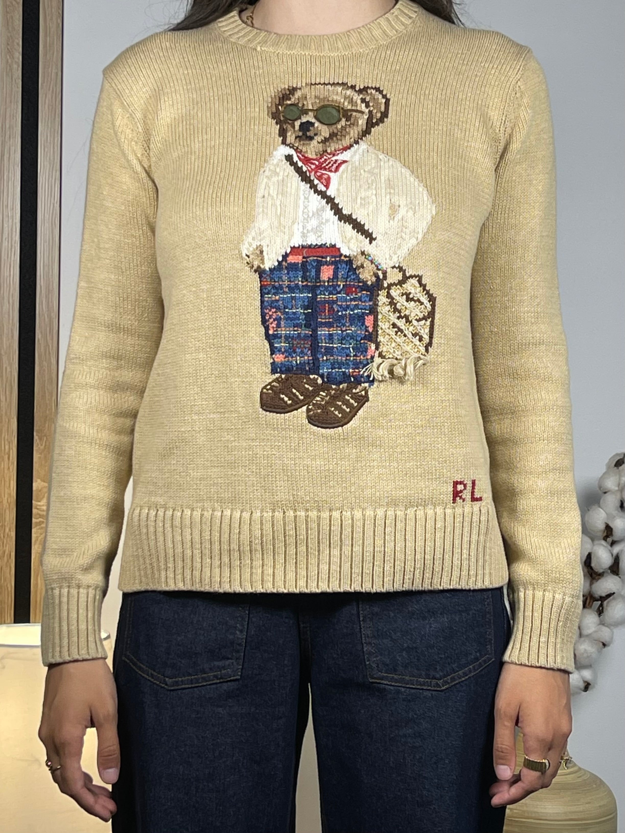Polo by Ralph Lauren Polo Bear Crossbody Cotton Sweater (2022)