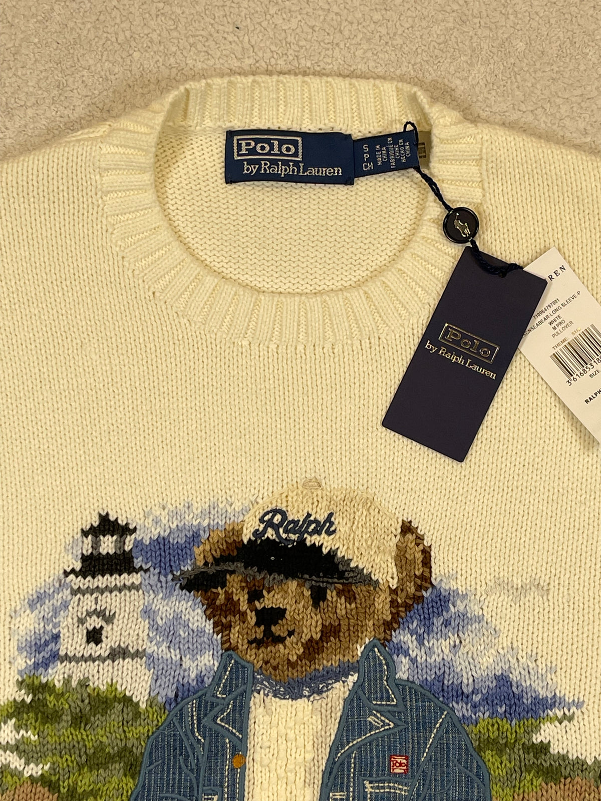 Polo by Ralph Lauren Polo Bear Seaside Cotton Sweater S