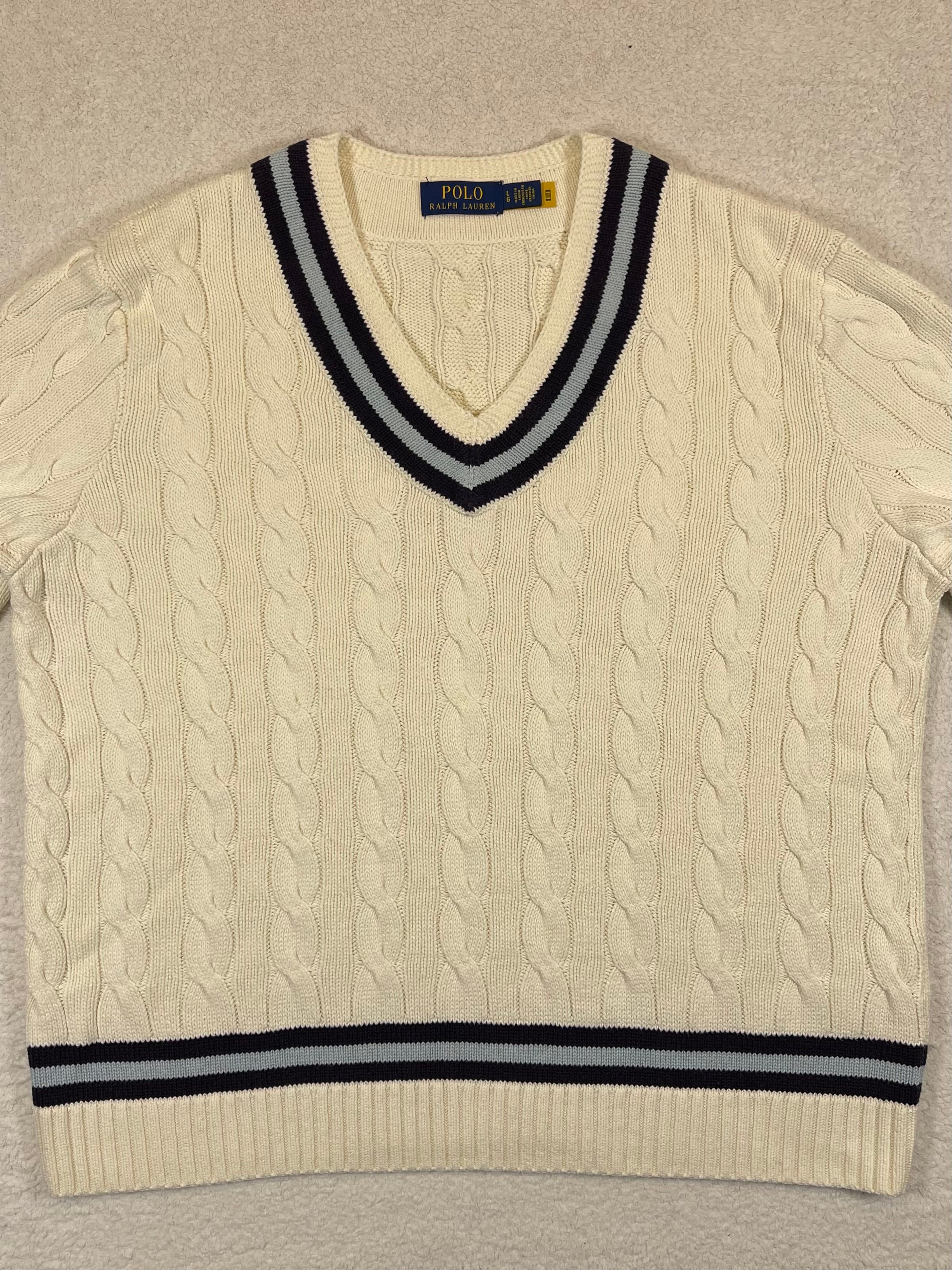 Polo Ralph Lauren Iconic Cable-Knit Cricket Sweater (2023)