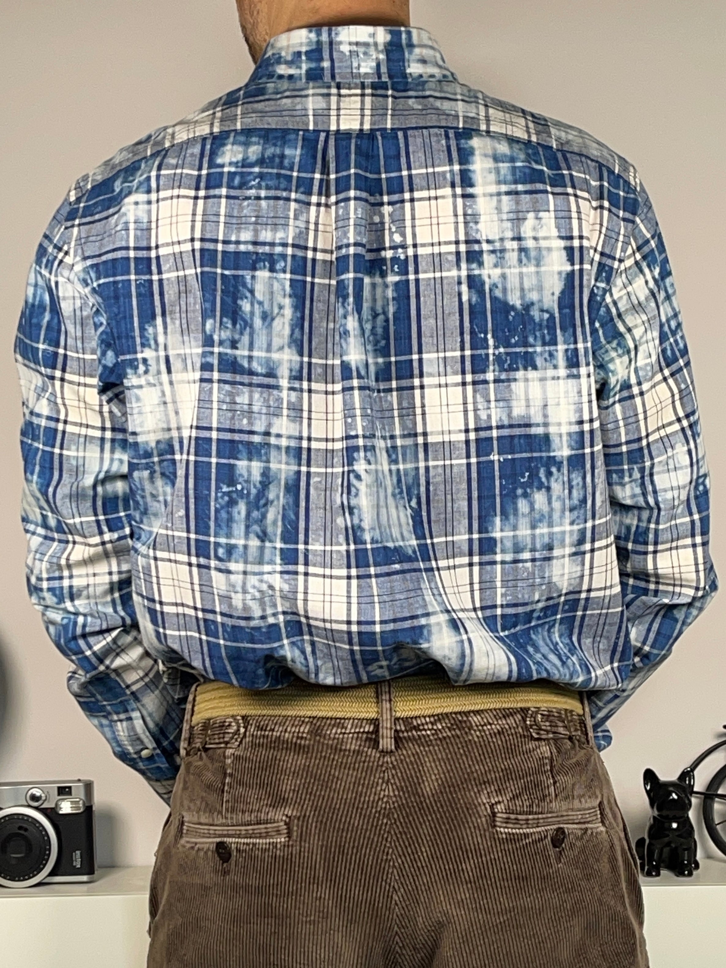 Chemise écossaise en coton Madras indigo Polo Ralph Lauren Denim&Supply