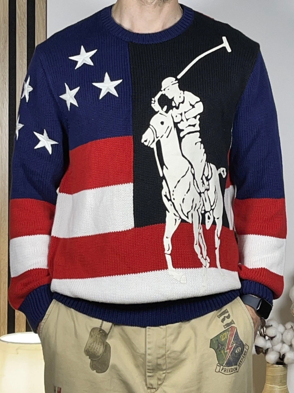 Polo Ralph Lauren Big Pony Flag Cotton Sweater