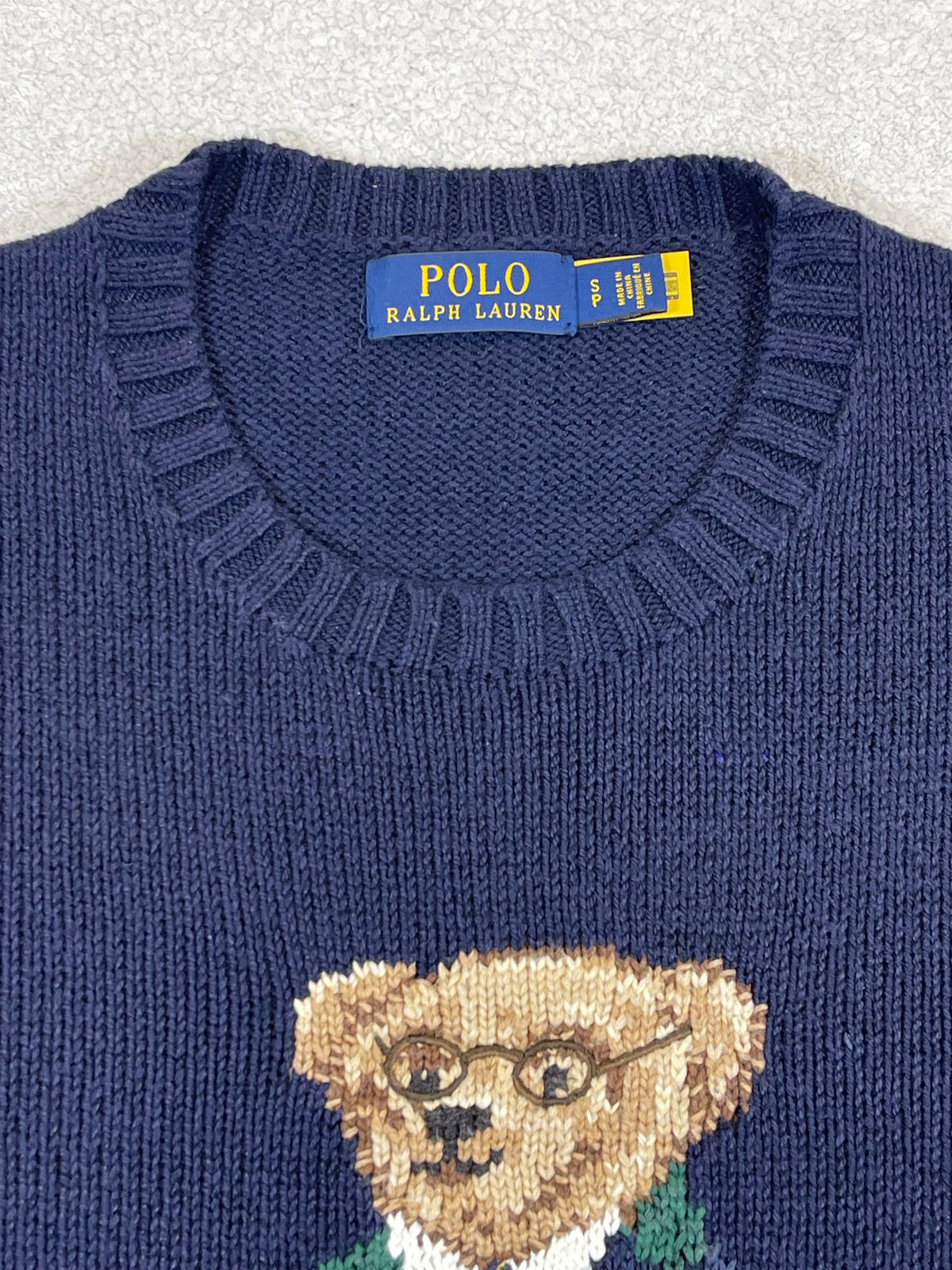 Polo Ralph Lauren Polo Bear Preppy Cotton & Linen Sweater S