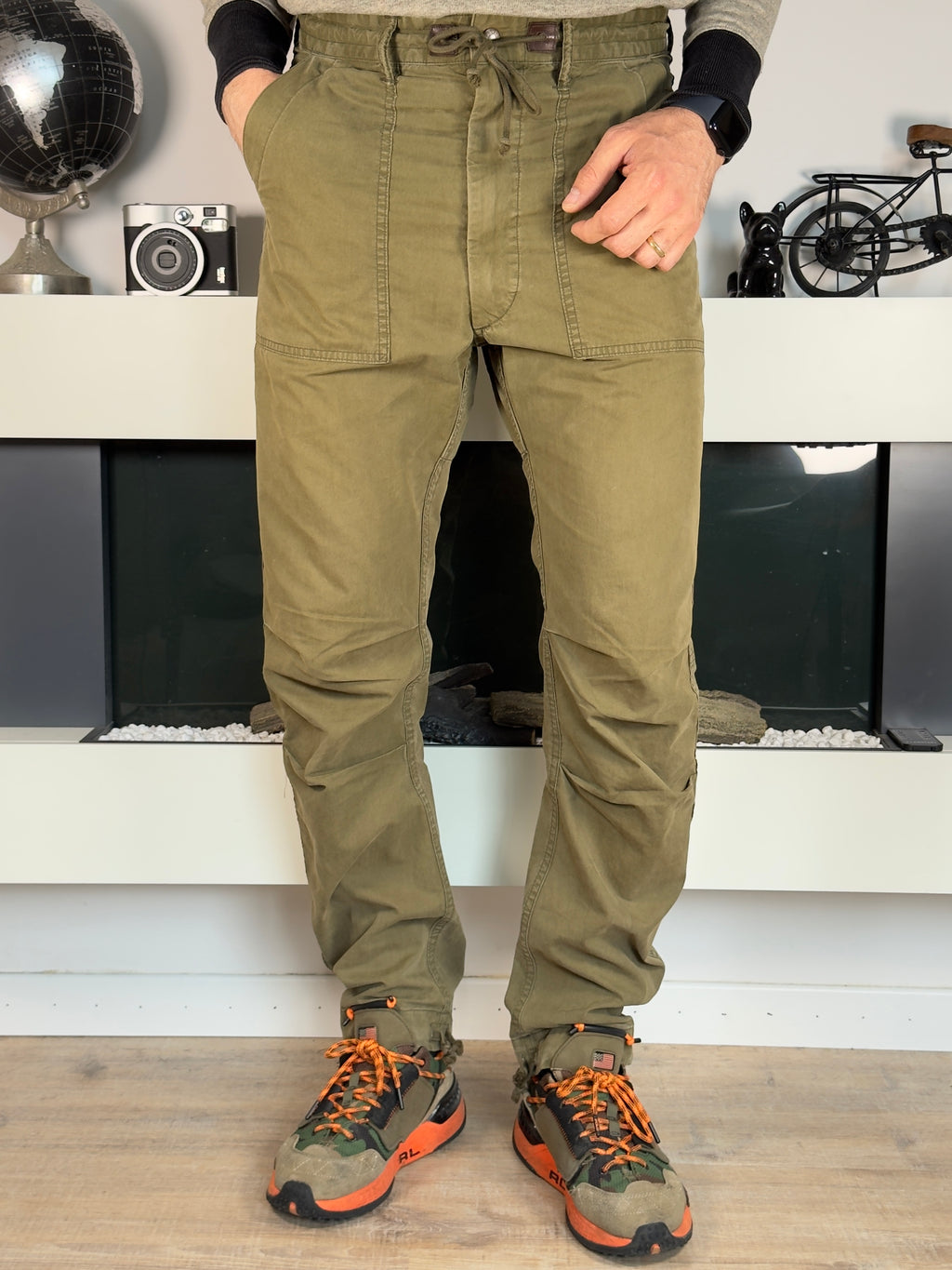 RRL Double RL Surplus Poplin Cargo Trousers